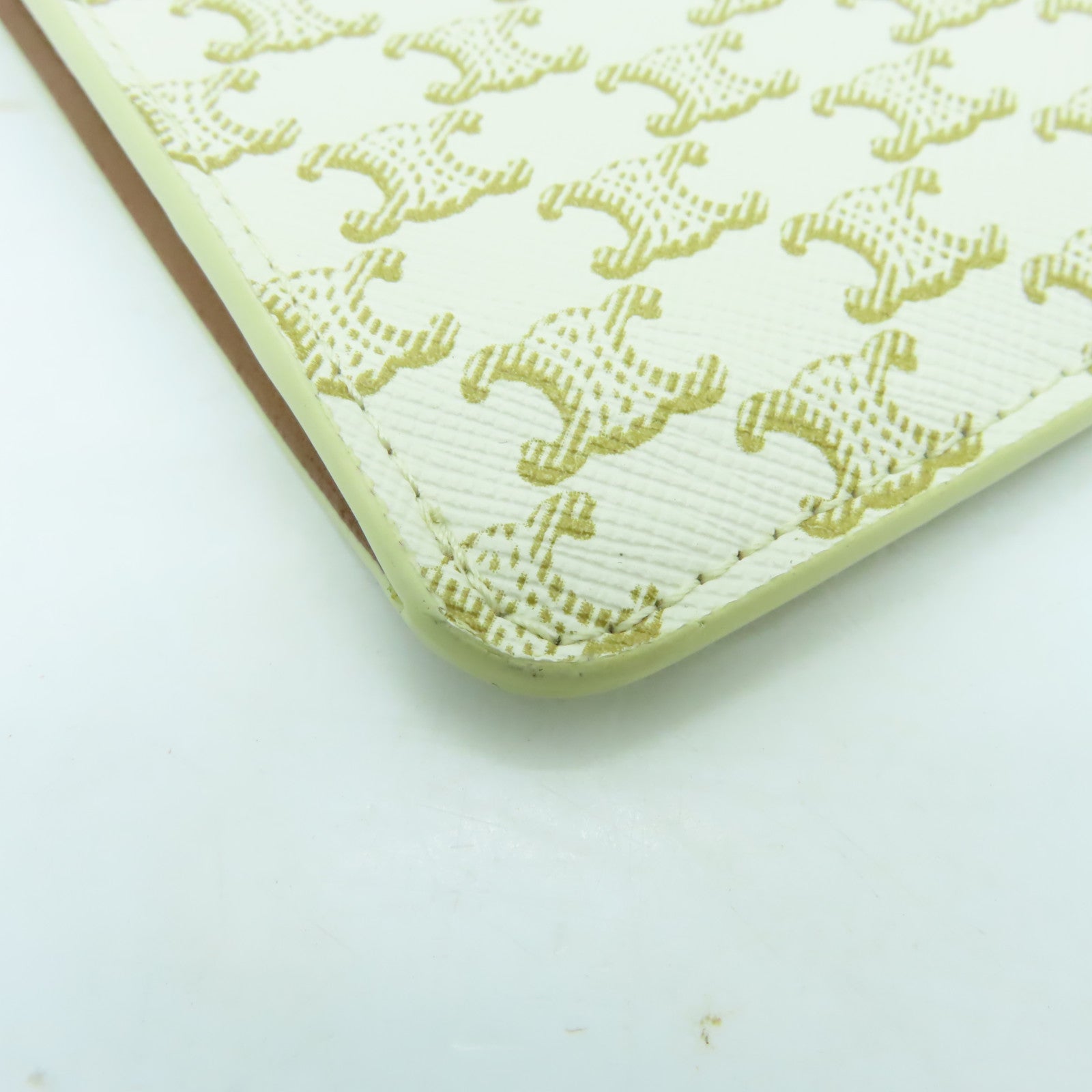 CELINE 塗層帆布Triomphere Phone Bag肩背袋棕色