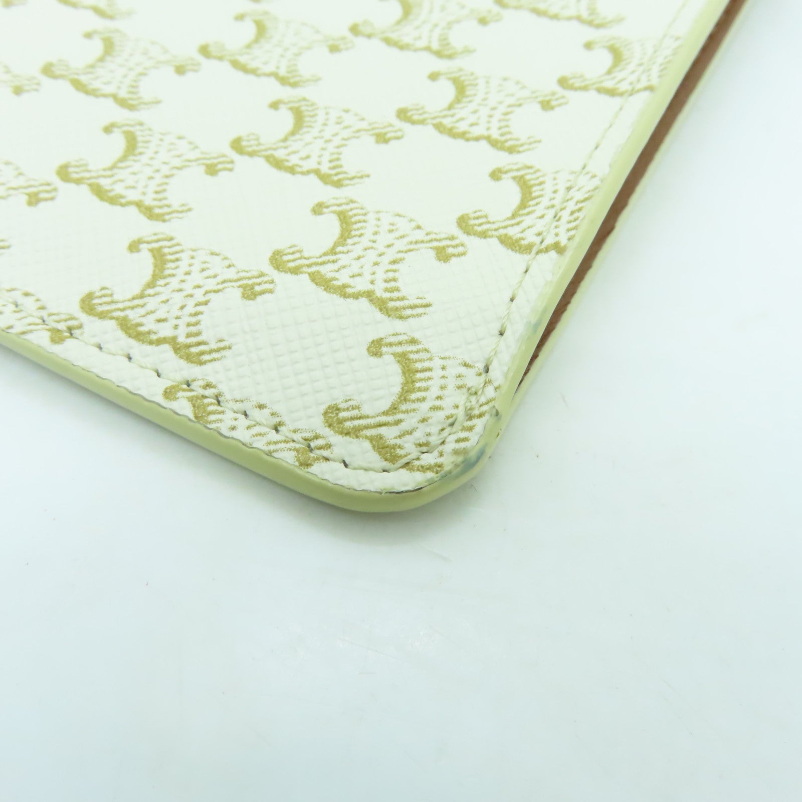 CELINE 塗層帆布Triomphere Phone Bag肩背袋棕色