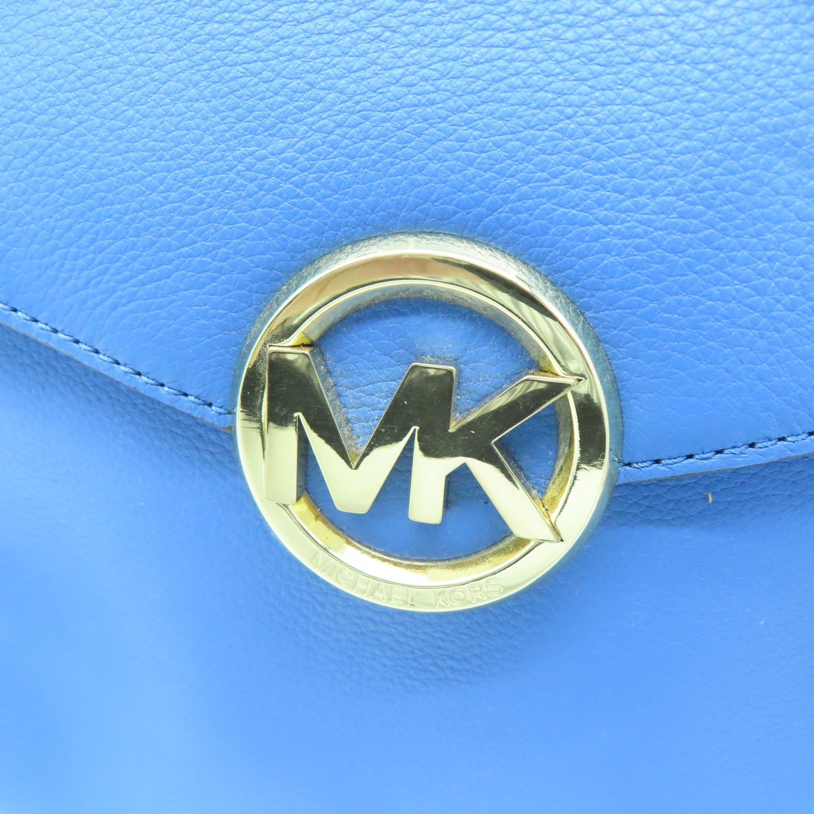 Michael Kors 【激減優惠】牛皮皮革2 Way Shoulder Bag金扣手挽肩背兩用袋藍色