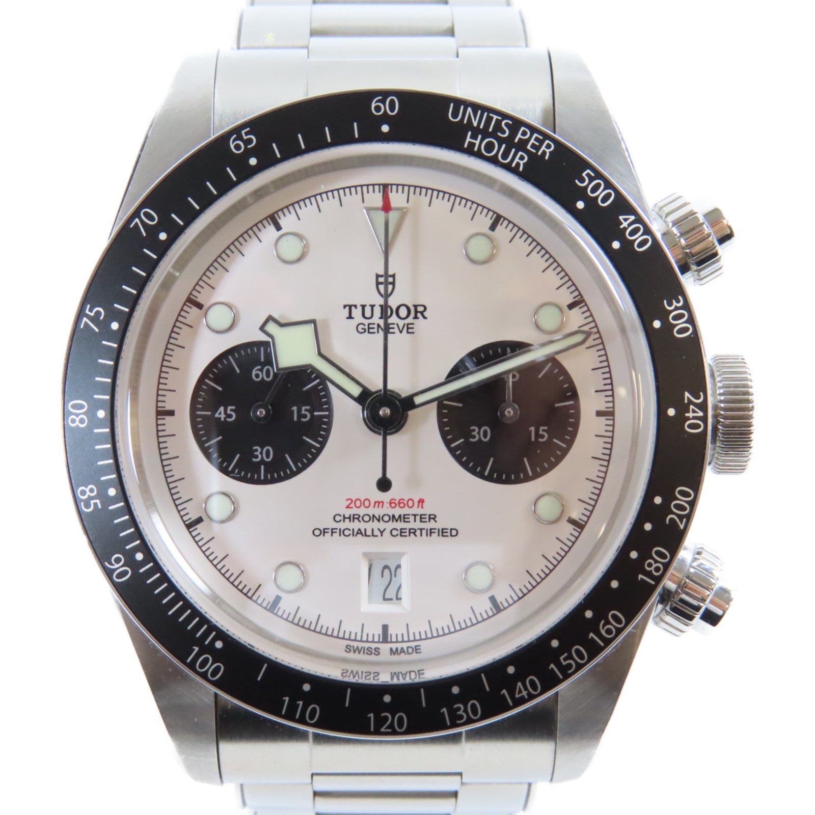 TUDOR Black Bay Chrono不鏽鋼手錶自動機芯白色
