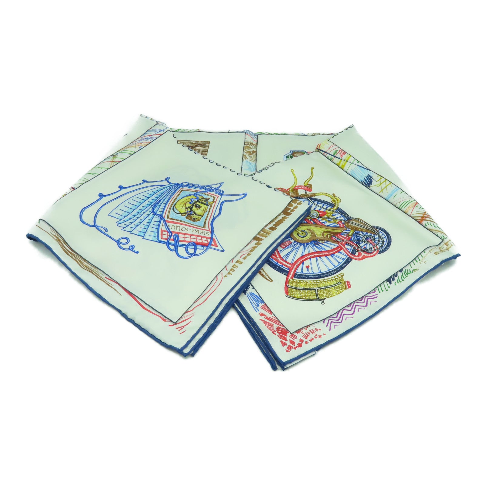 HERMES 絲質Scarf 90x90絲巾米色