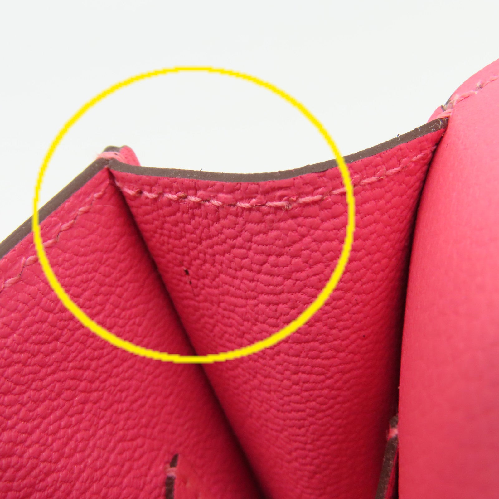 HERMES Evercolor皮革Roulis Slim Pouch銀扣錢包/手拿包Rose Azalee杜鵑粉色