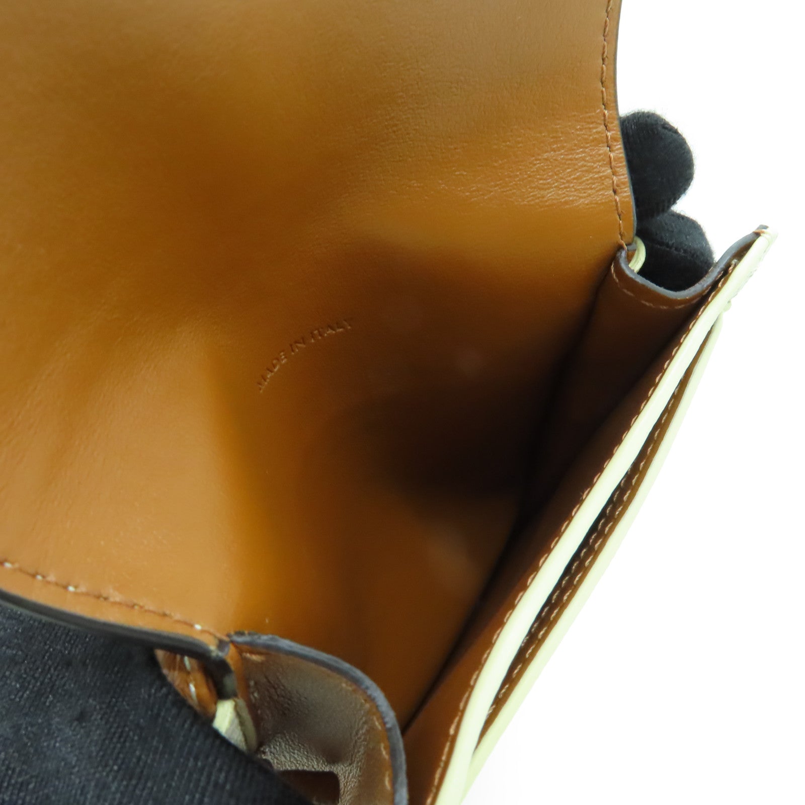 CELINE 塗層帆布Triomphere Phone Bag肩背袋棕色
