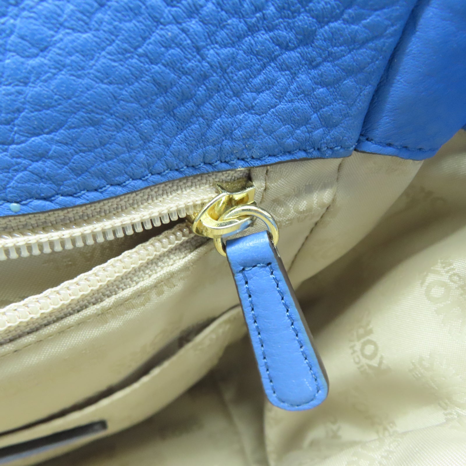 Michael Kors 【激減優惠】牛皮皮革2 Way Shoulder Bag金扣手挽肩背兩用袋藍色