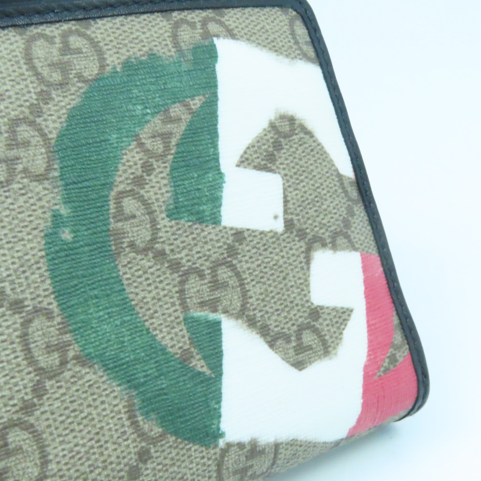 GUCCI 涂层皮革Round Wallet金扣长钱包啡色