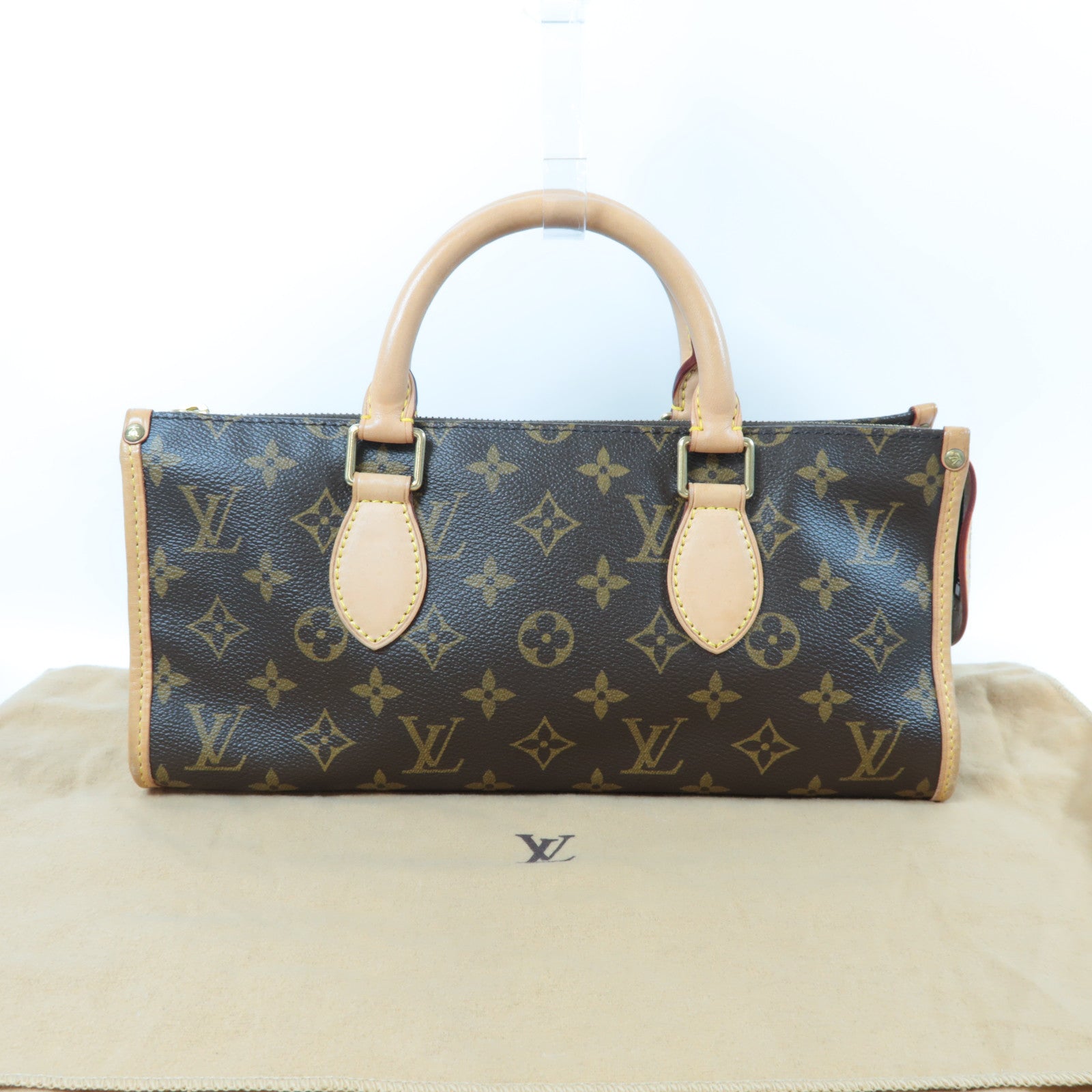 LOUIS VUITTON Monogram Popincourt金扣手挽袋啡色