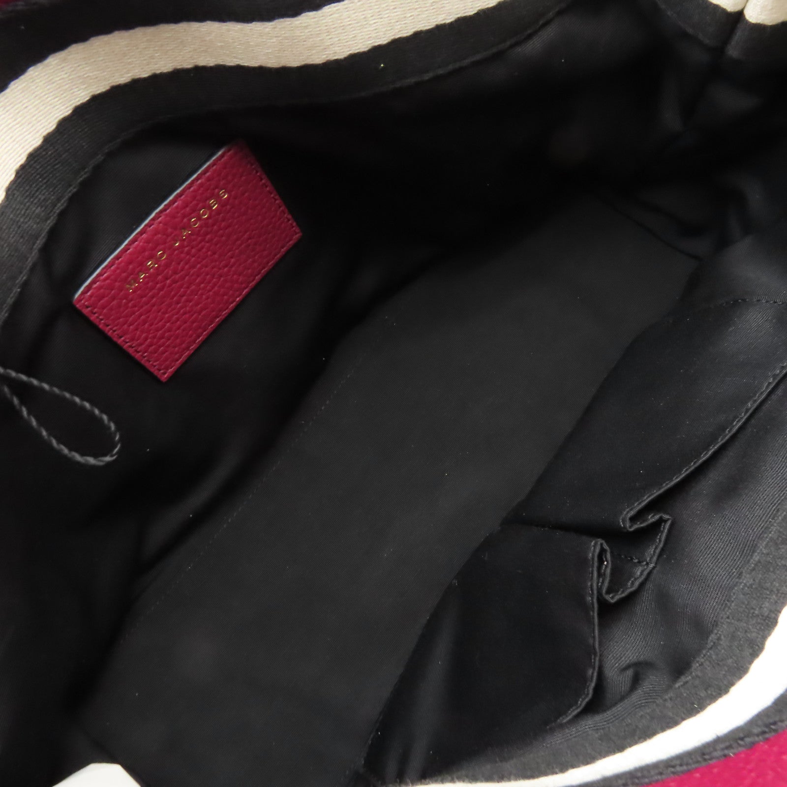 MARC JACOBS 牛皮皮革2 Way Shoulder Bag金扣手挽肩背兩用袋酒紅色