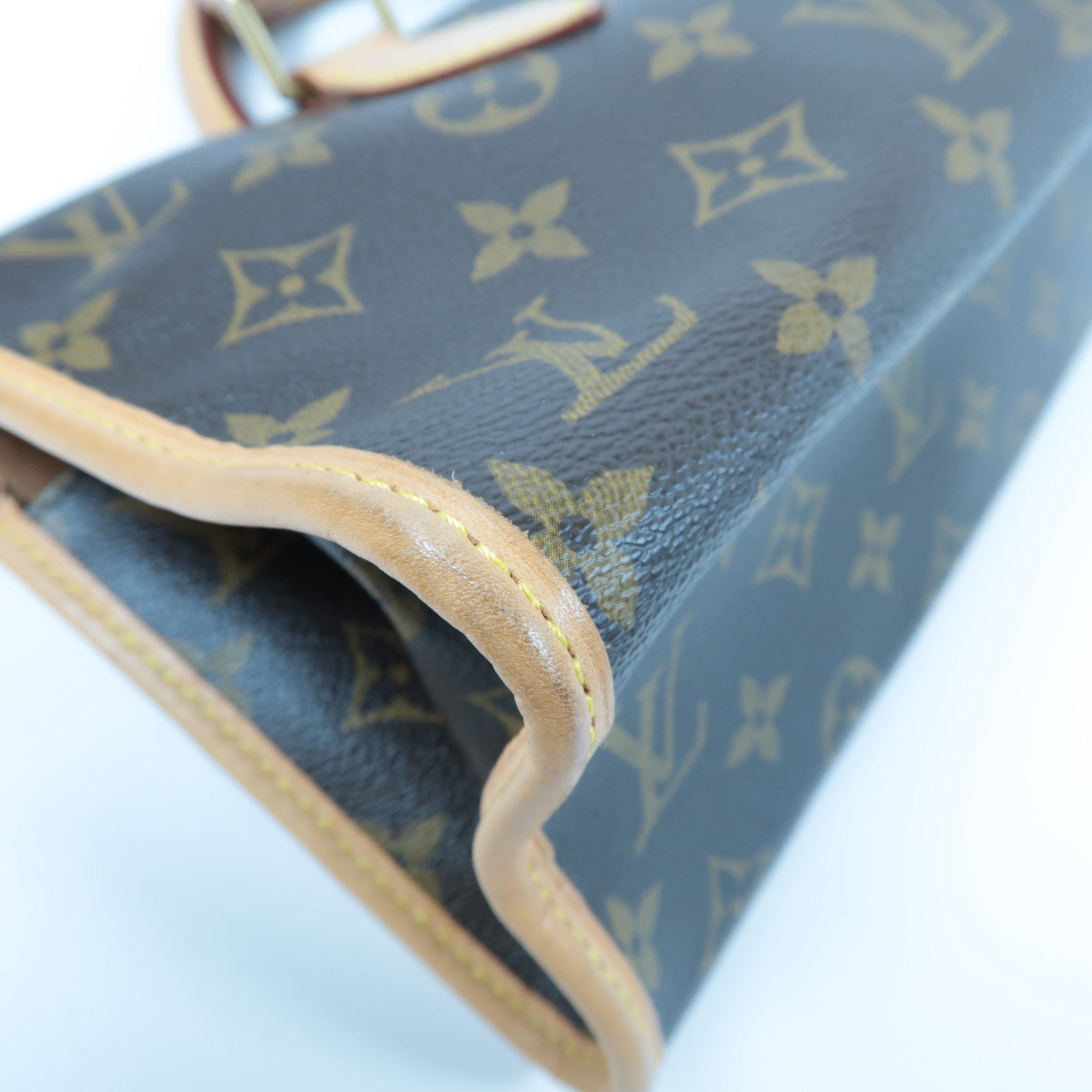 LOUIS VUITTON Monogram Popincourt金扣手挽袋啡色