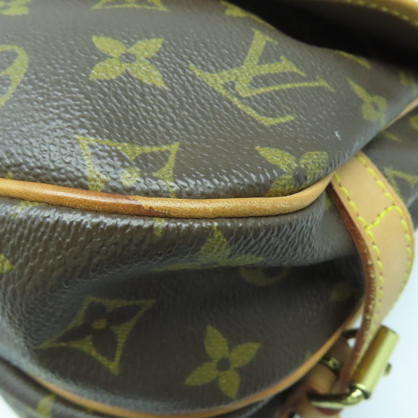 LOUIS VUITTON Monogram Saumur 30金扣肩背袋啡色