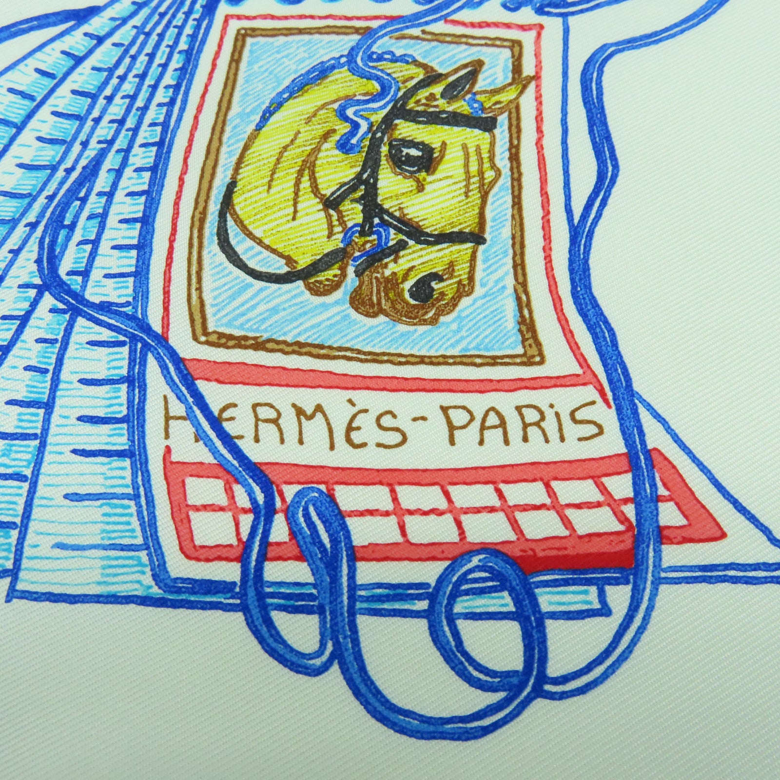 HERMES 絲質Scarf 90x90絲巾米色