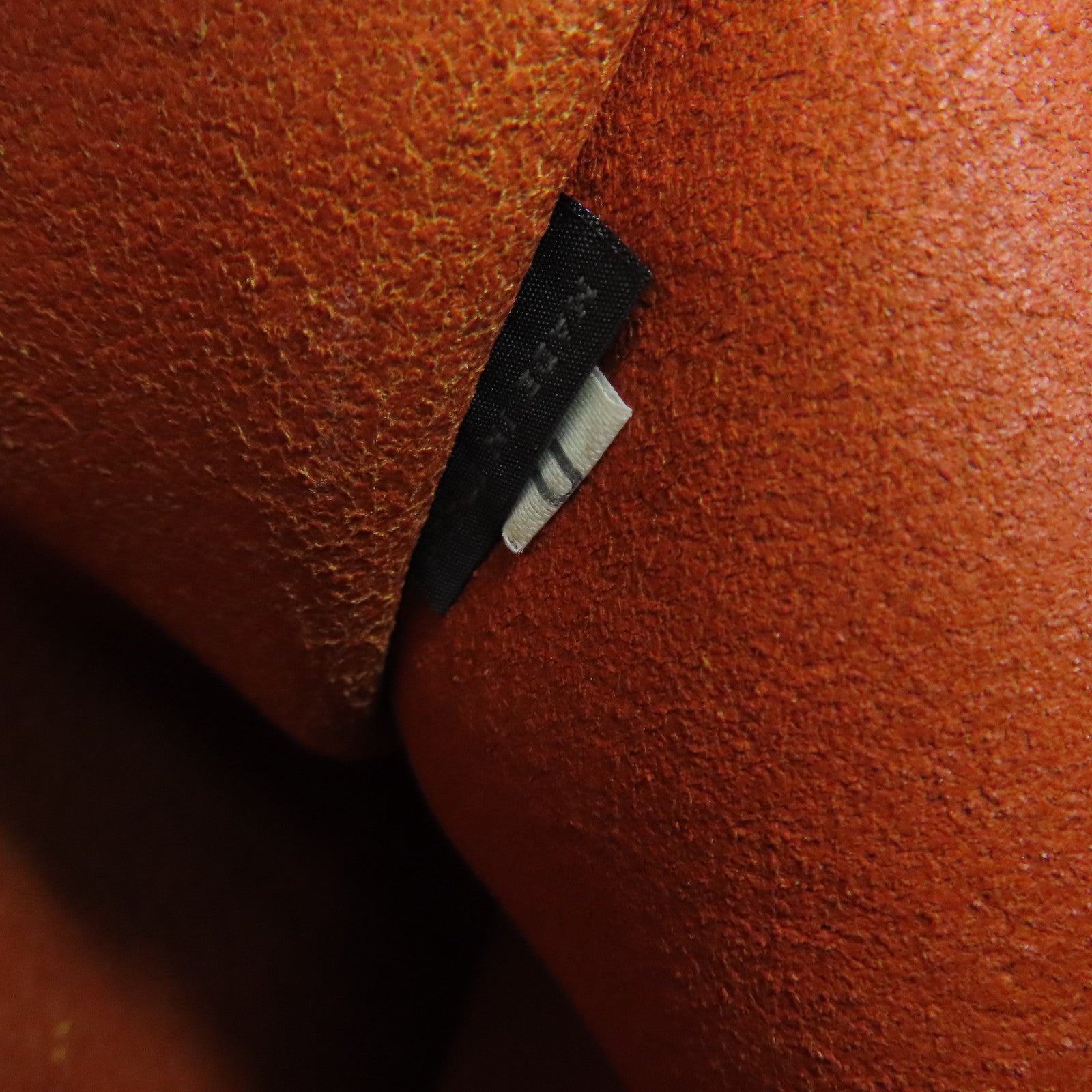 PRADA cowhide leather Tote Bag gold buckle handle bag orange