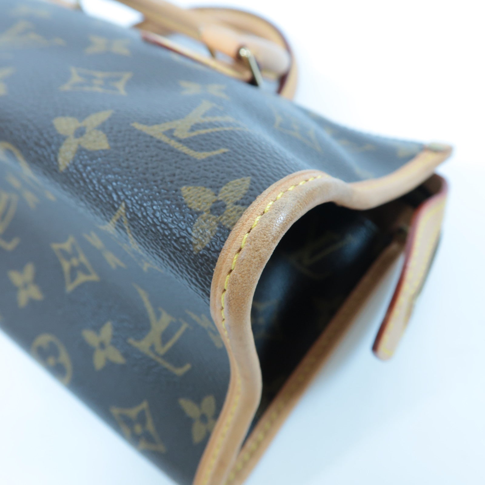 LOUIS VUITTON Monogram Popincourt金扣手挽袋啡色
