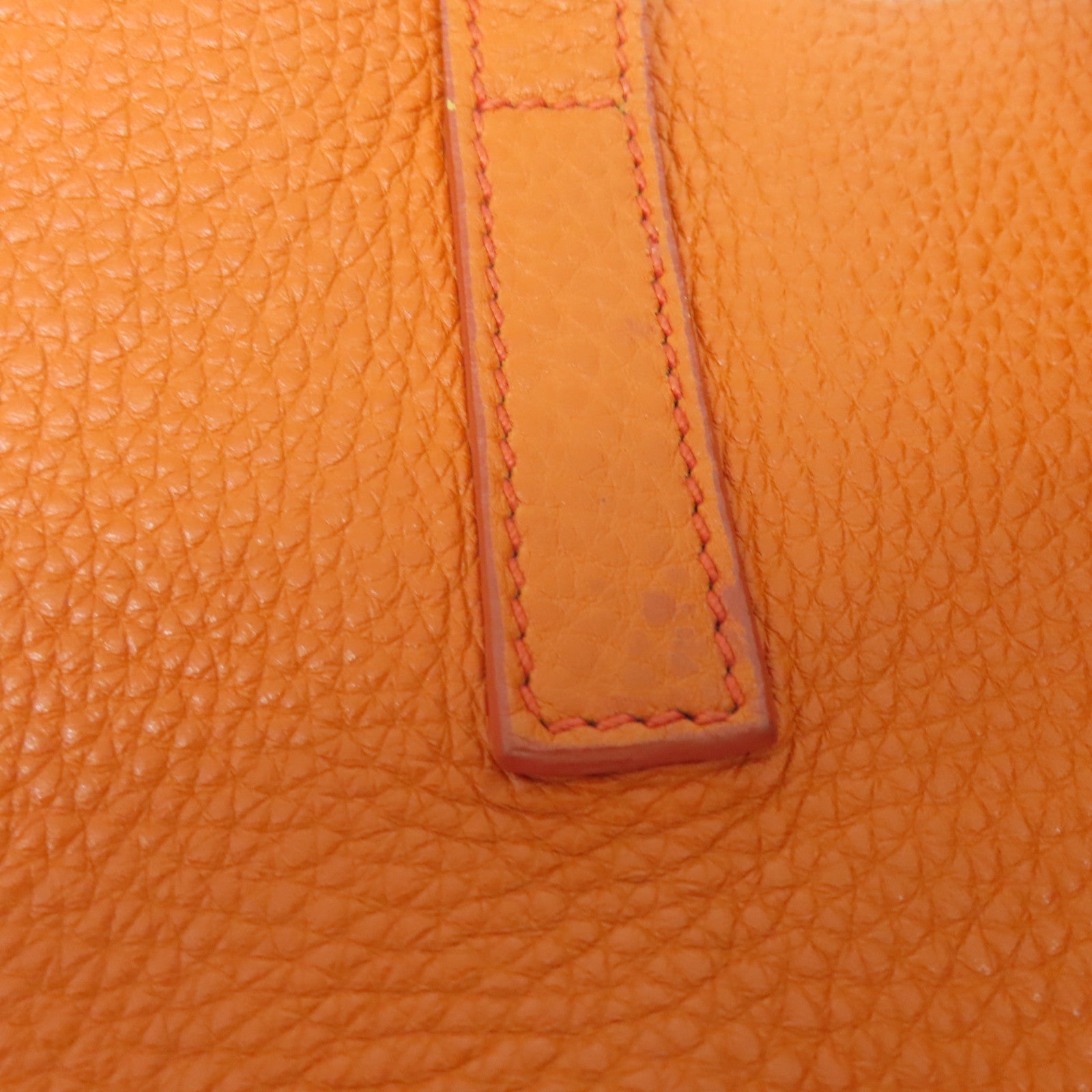 PRADA cowhide leather Tote Bag gold buckle handle bag orange