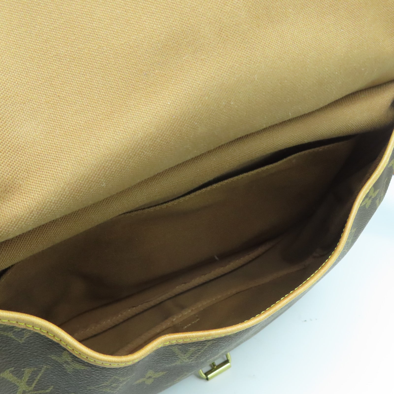 LOUIS VUITTON Monogram Saumur 30金扣肩背袋啡色