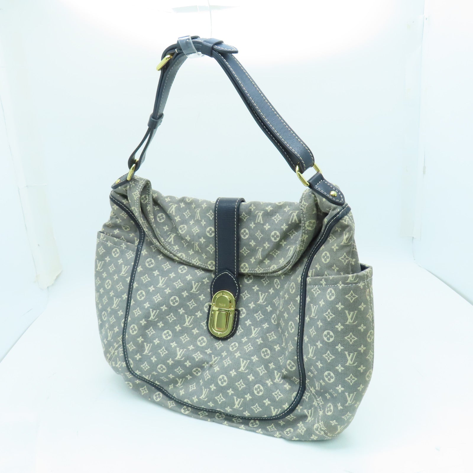 LOUIS VUITTON Monogram Mini Romance Shoulder Bag金扣肩背袋蓝色