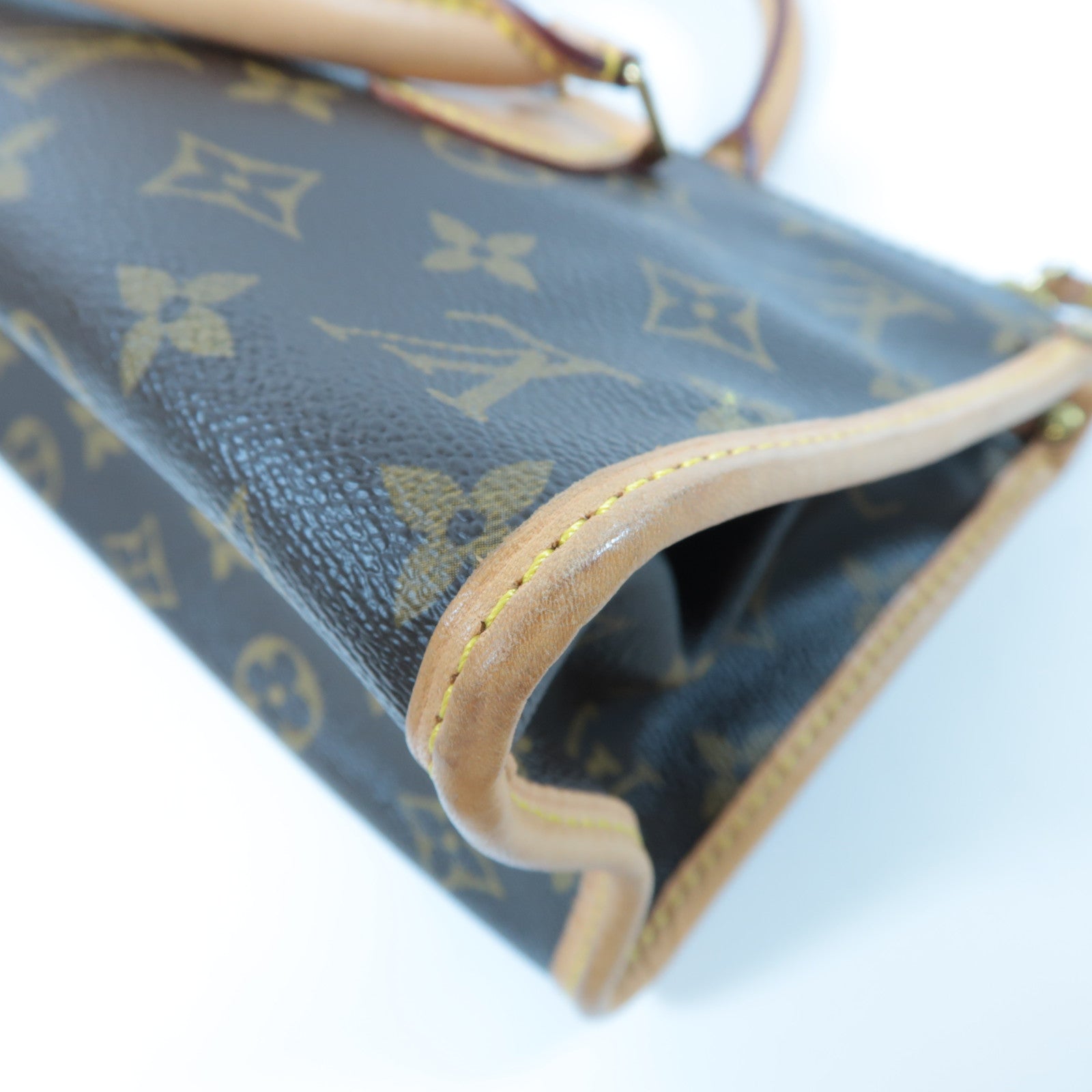 LOUIS VUITTON Monogram Popincourt金扣手挽袋啡色