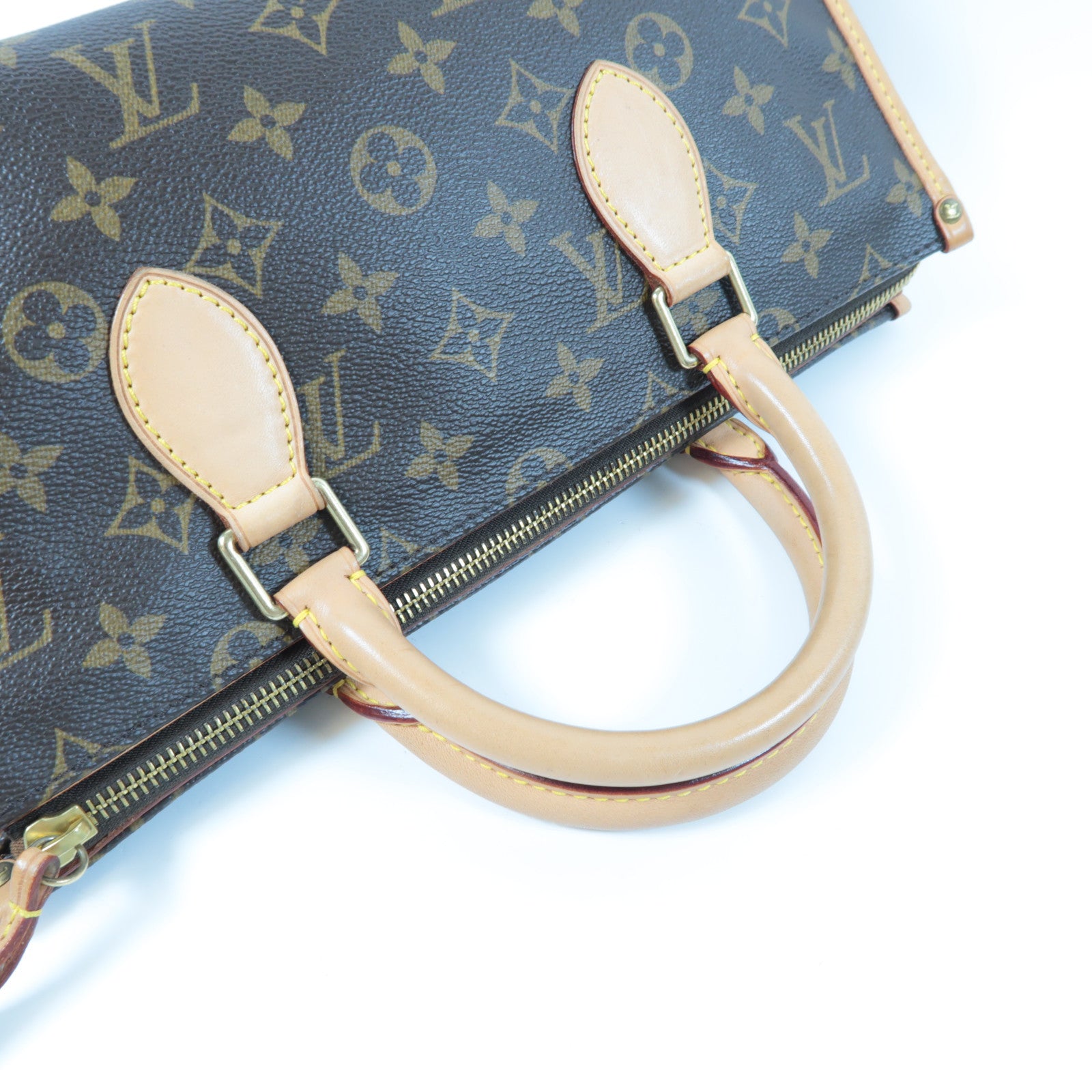 LOUIS VUITTON Monogram Popincourt金扣手挽袋啡色