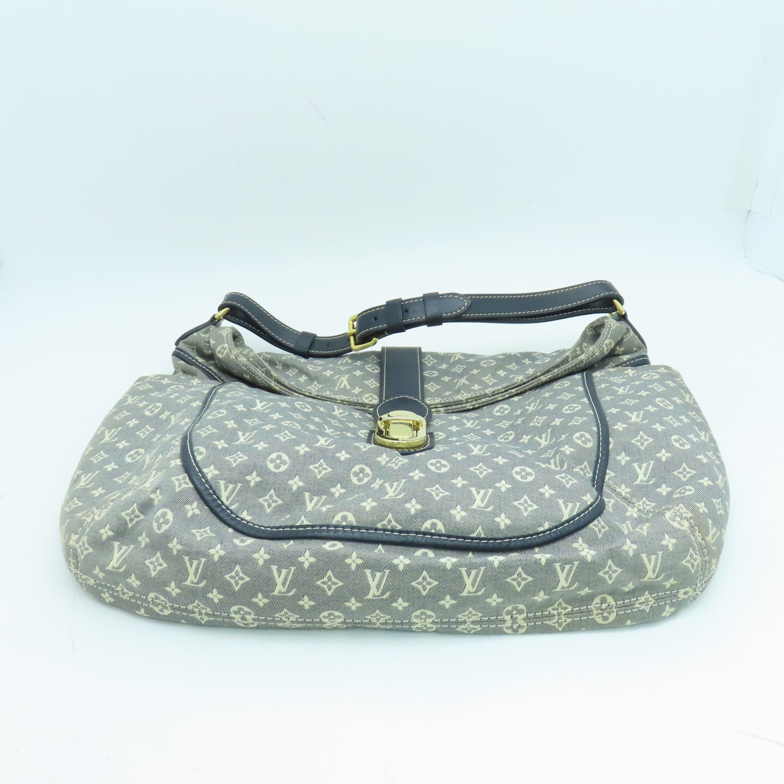 LOUIS VUITTON Monogram Mini Romance Shoulder Bag金扣肩背袋蓝色