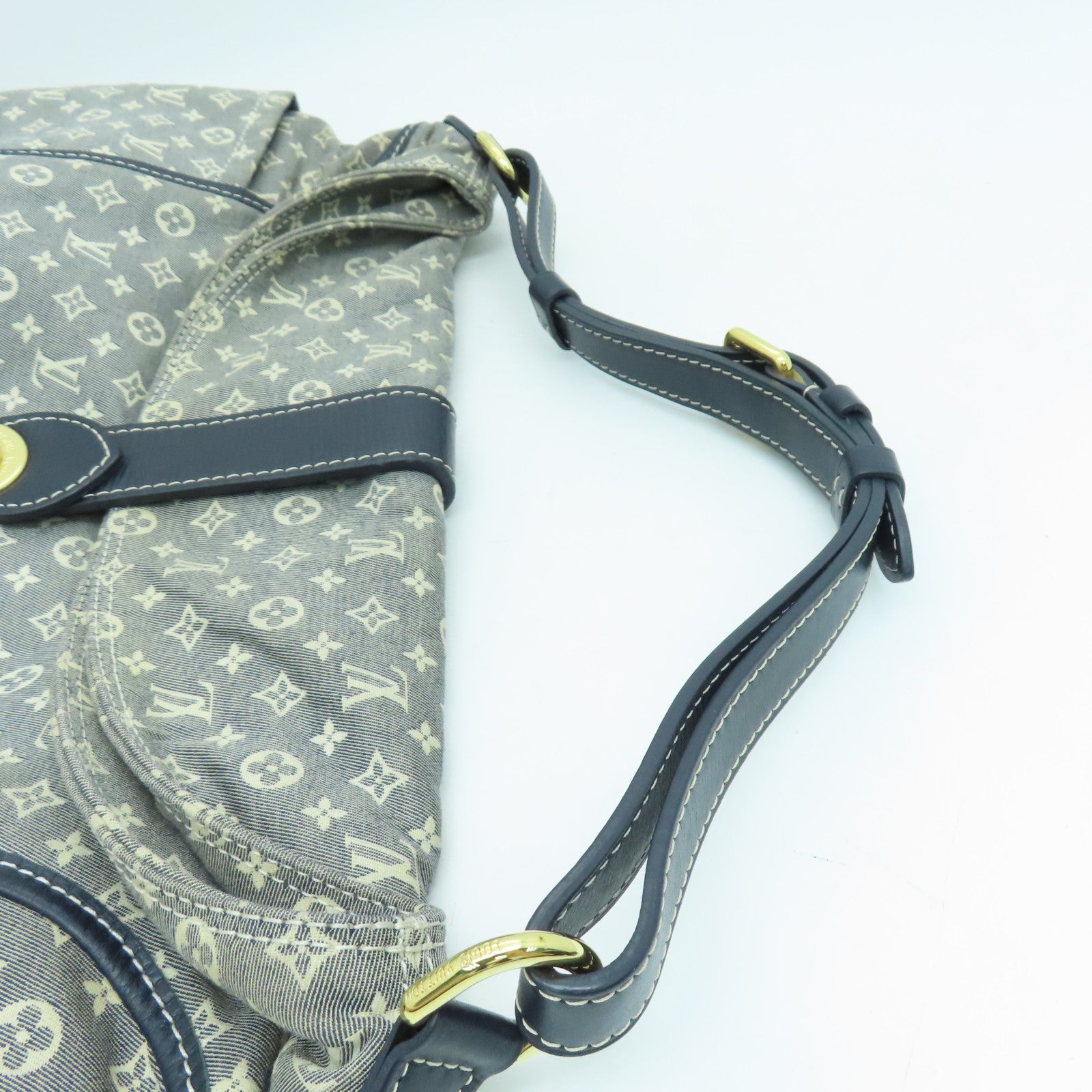 LOUIS VUITTON Monogram Mini Romance Shoulder Bag金扣肩背袋蓝色