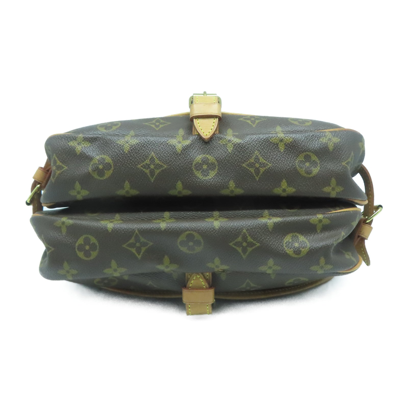 LOUIS VUITTON Monogram Saumur 30金扣肩背袋啡色