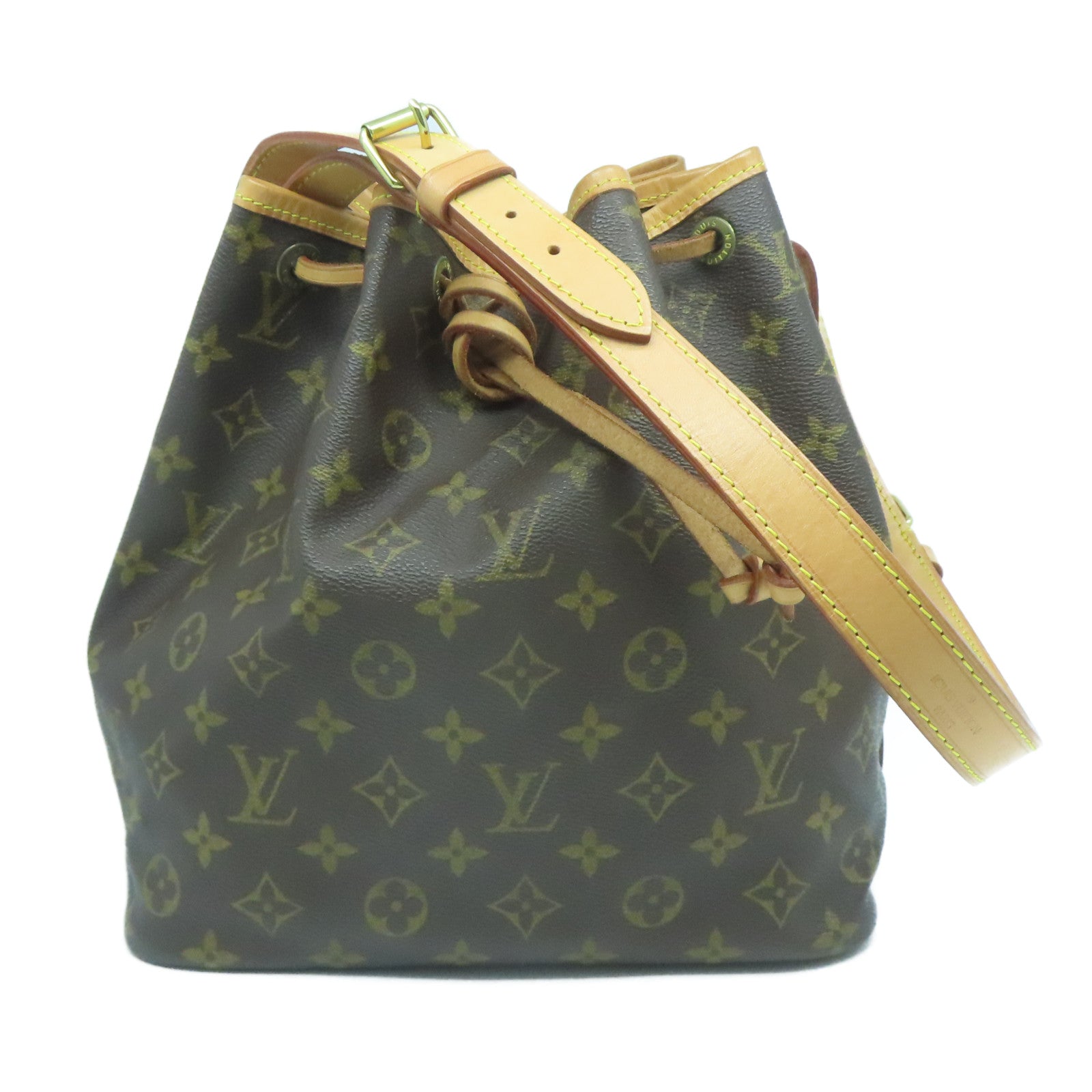 LOUIS VUITTON Monogram Petit Noe金扣肩背袋啡色