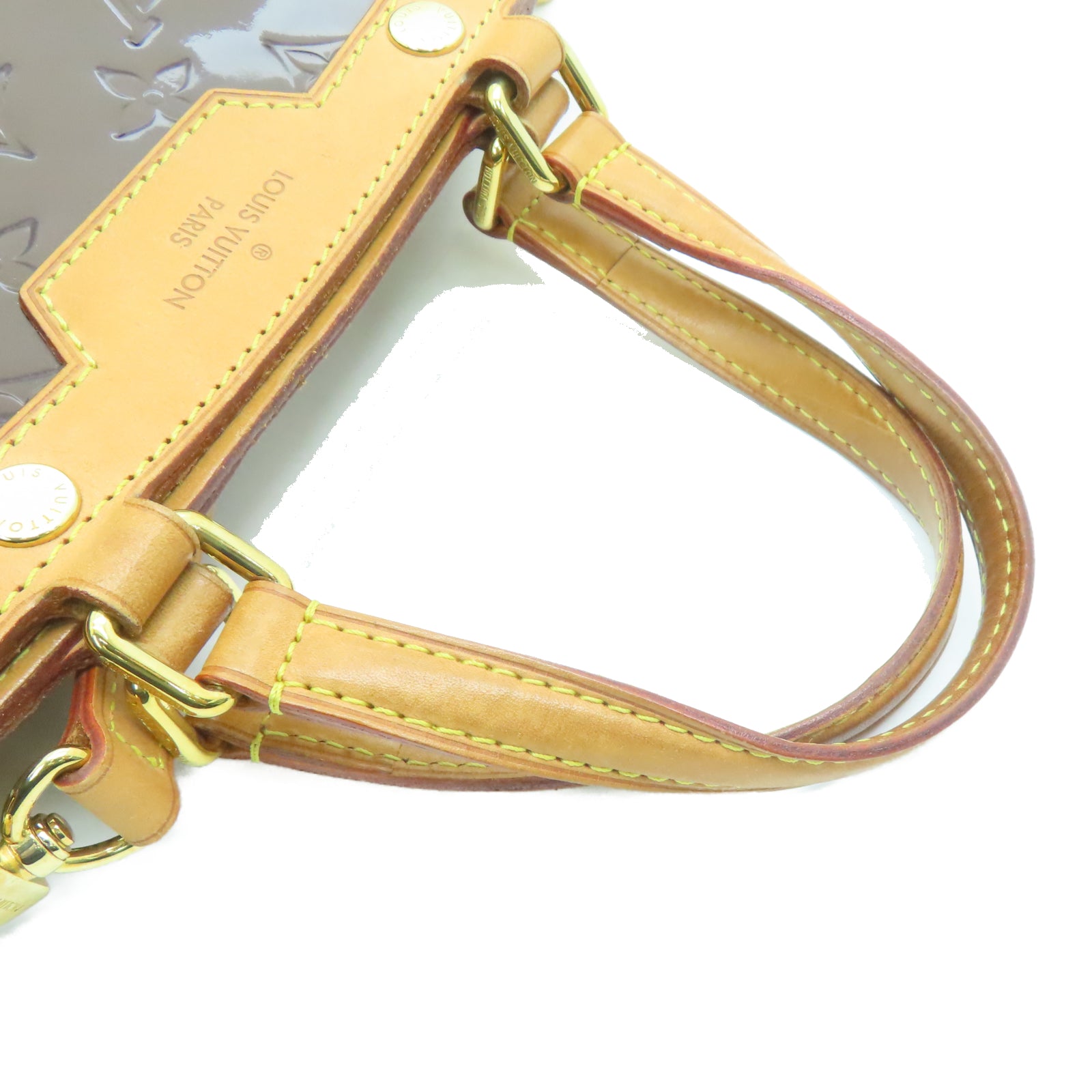 LOUIS VUITTON Monogram Vernis Brea MM金扣手挽肩背两用袋红色