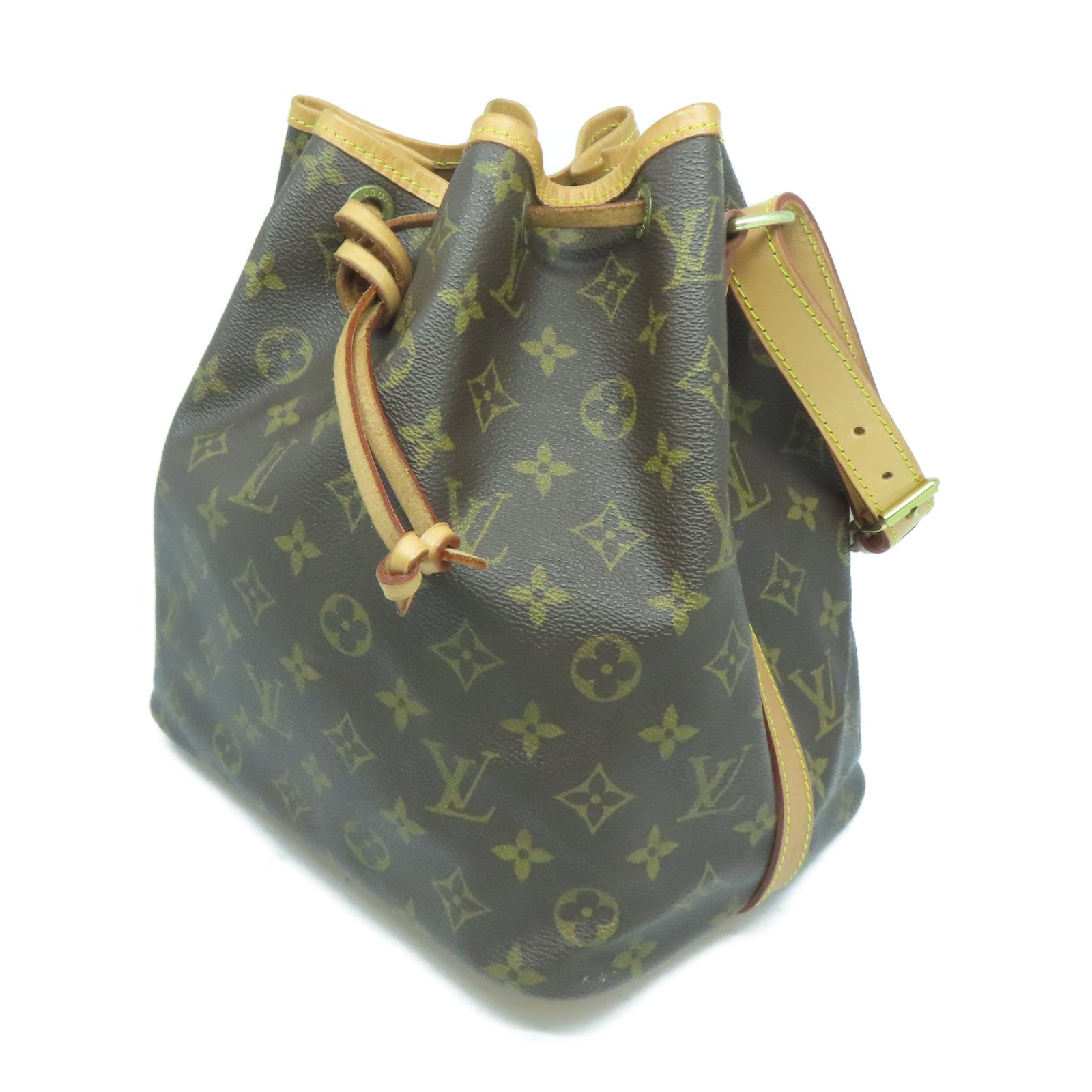 LOUIS VUITTON Monogram Petit Noe金扣肩背袋啡色