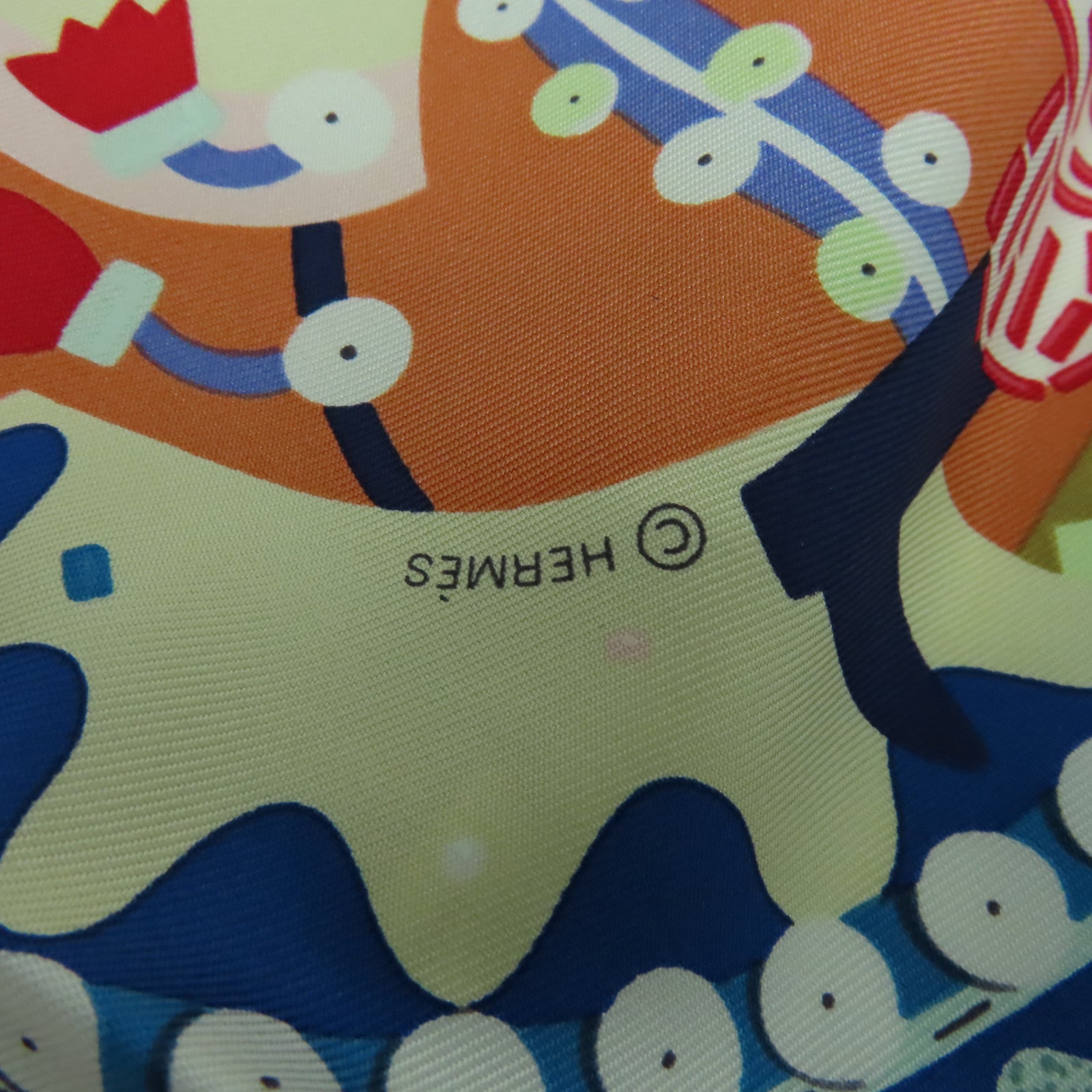 HERMES 絲質Scarf 90x90絲巾黑色/米色