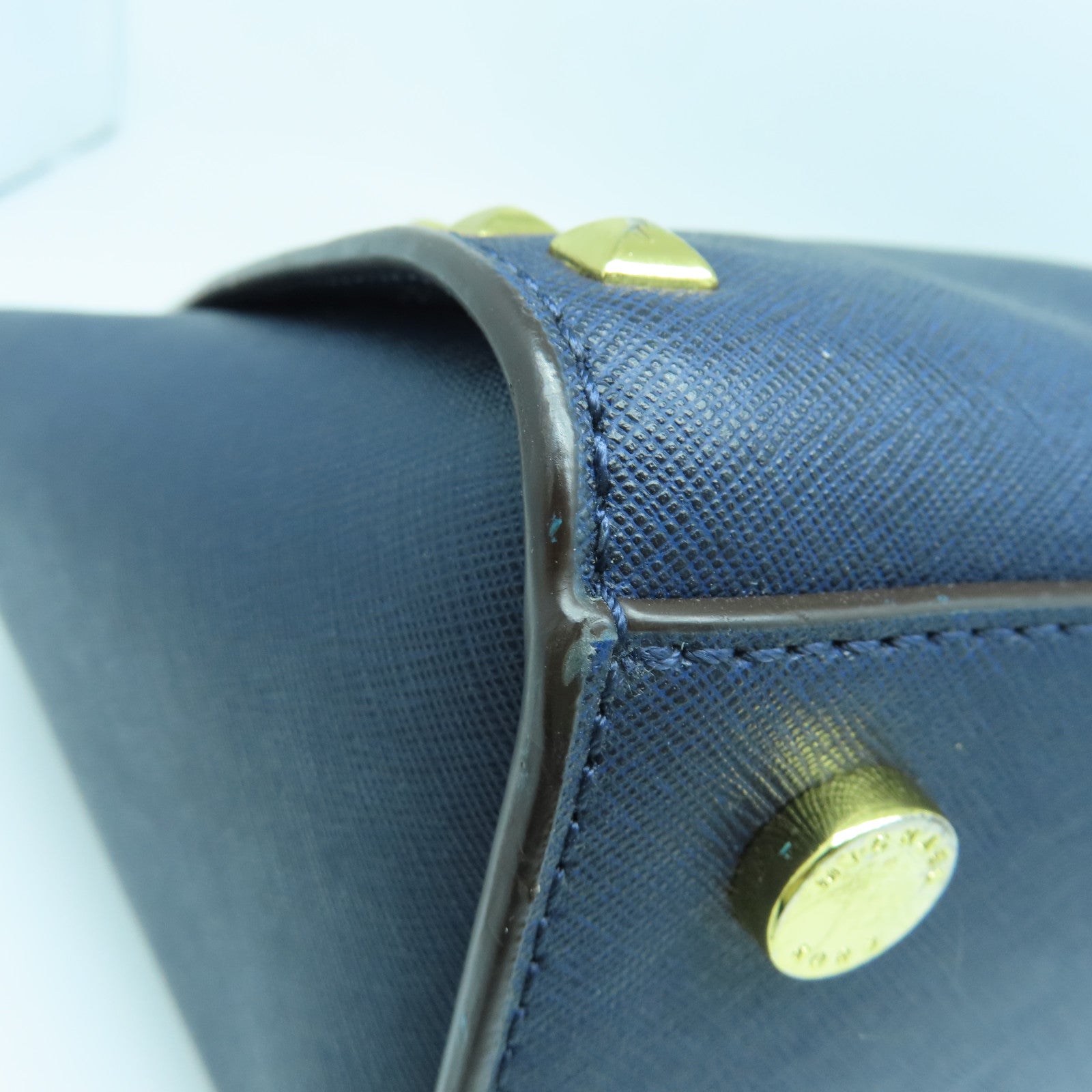 Michael Kors 皮革2way Shoulder Bag金扣手挽肩背两用袋蓝色