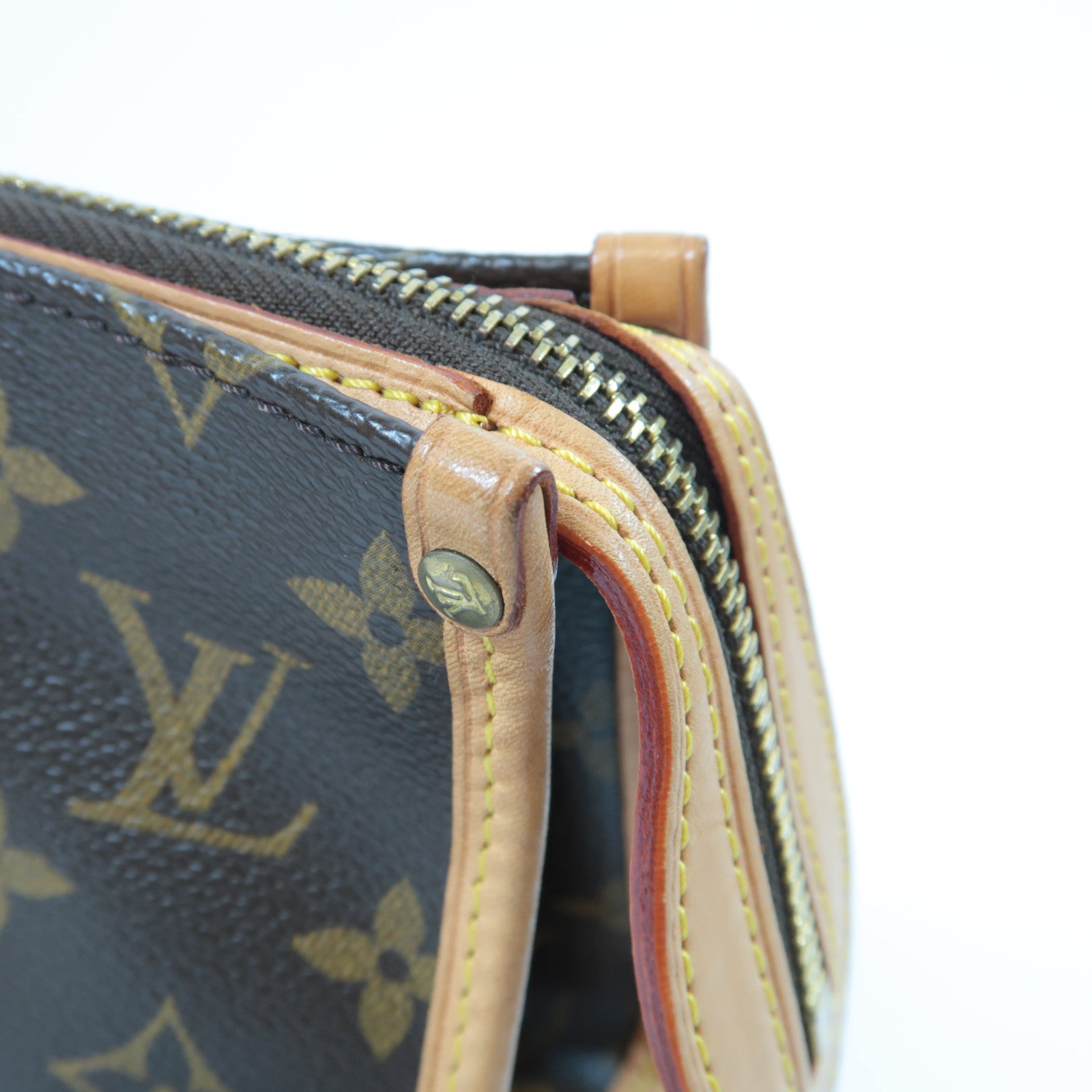 LOUIS VUITTON Monogram Popincourt金扣手挽袋啡色