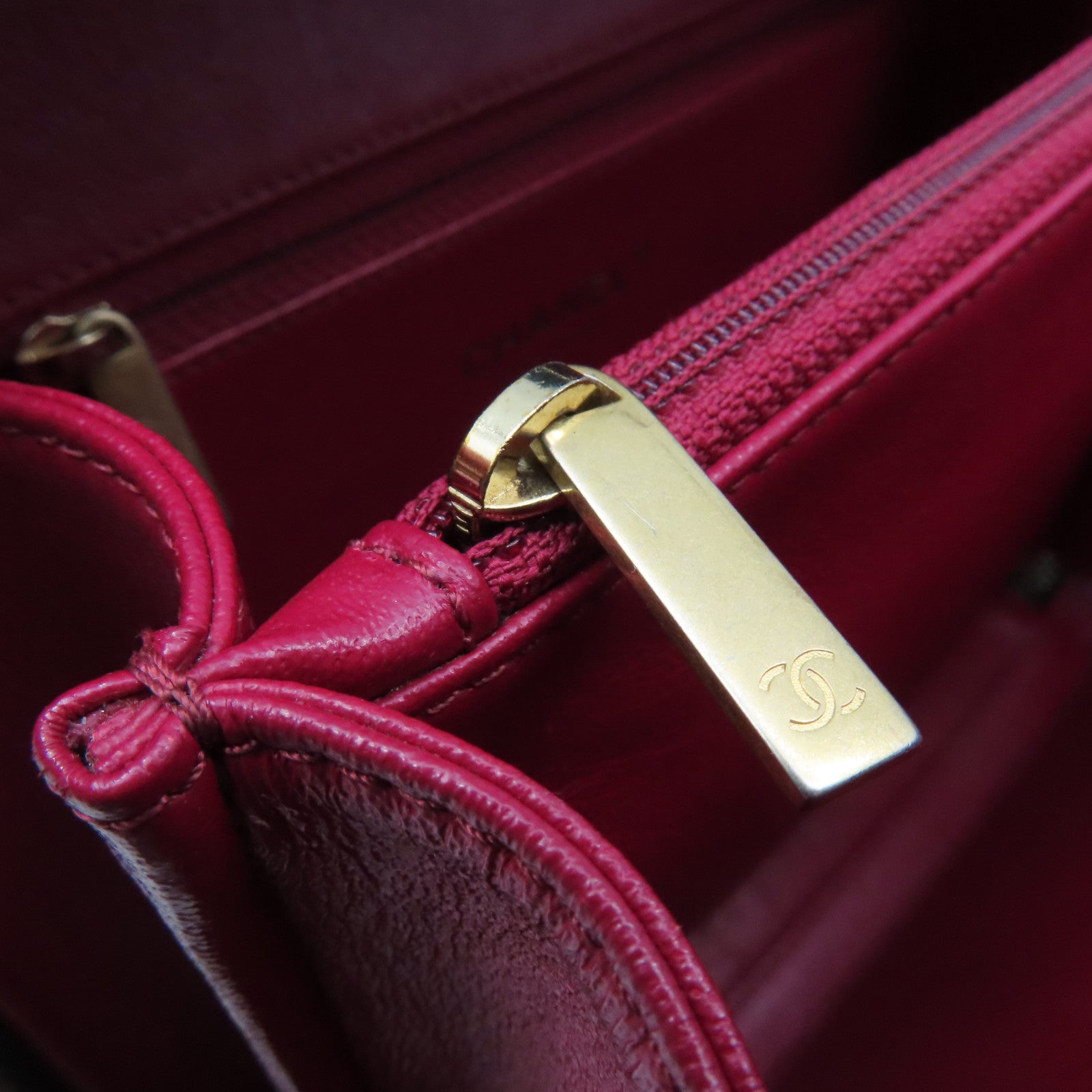 CHANEL 菱格Caviar皮革Vatity Case 21cm 2Way Shoulder Bag金扣鏈帶手挽肩背兩用袋黑色