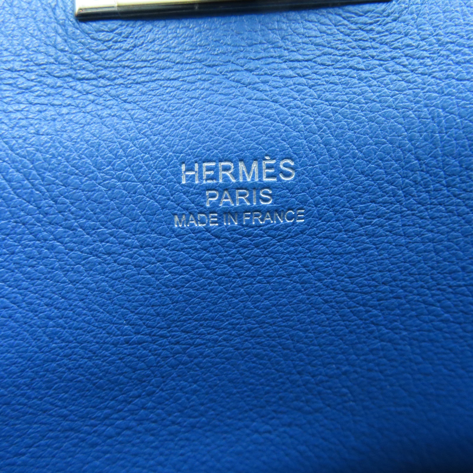 HERMES Swift皮革Tool Box 20银扣肩背包蓝色