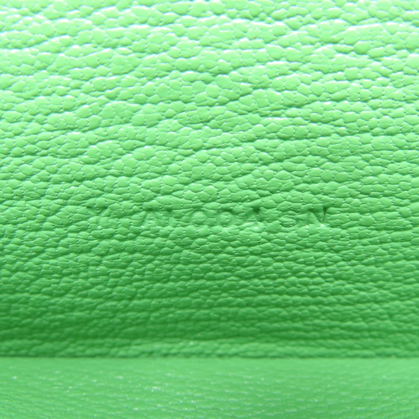 HERMES Chevre皮革Bearn Card Case金扣卡片套牛油果绿