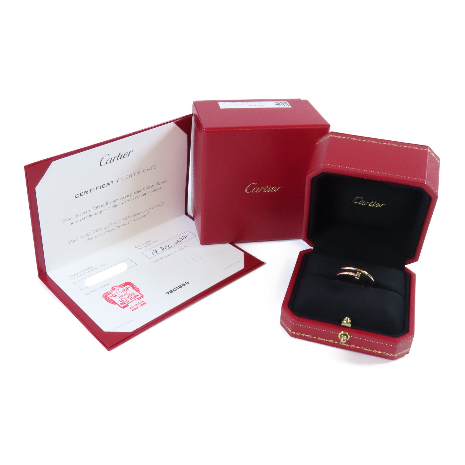 CARTIER 18K玫瑰金Juste Un Clou Ring戒指Cartier#60/US#9