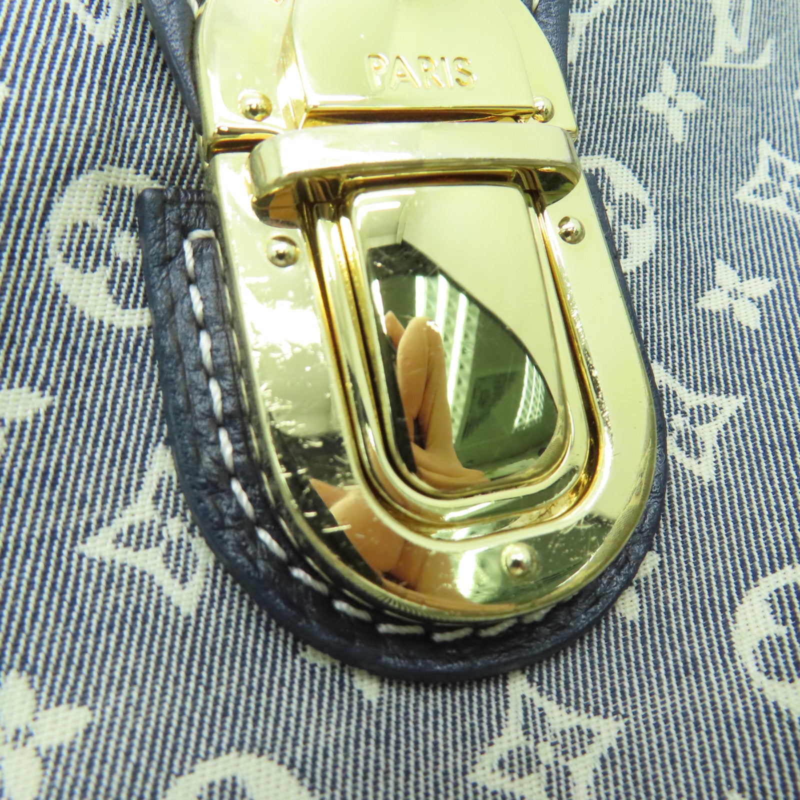 LOUIS VUITTON Monogram Mini Romance Shoulder Bag金扣肩背袋蓝色