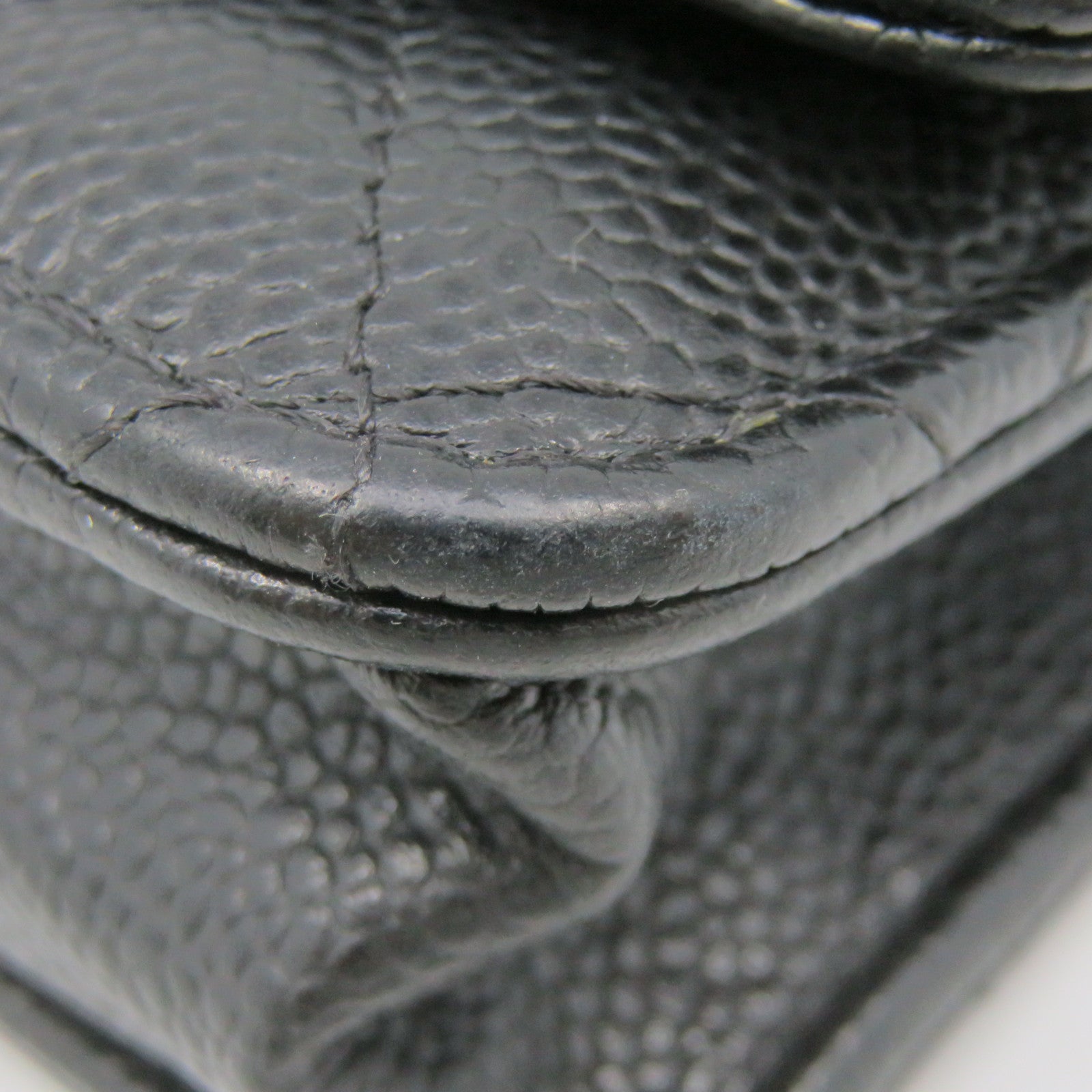 CHANEL Caviar皮革Wallet On Chain Shoulder Bag金扣链带钱包肩背袋黑色