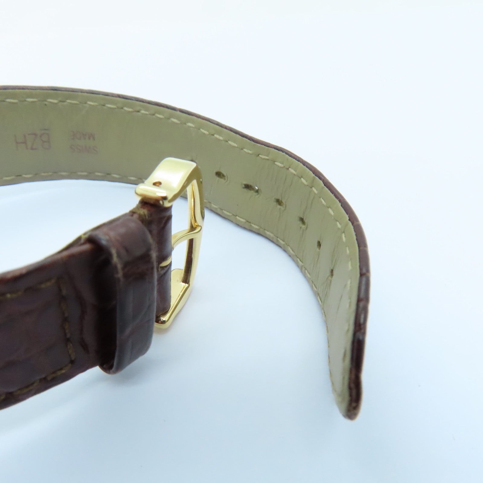 CARTIER Tank Solo K18 Watch Quartz Movement Gold/Brown
