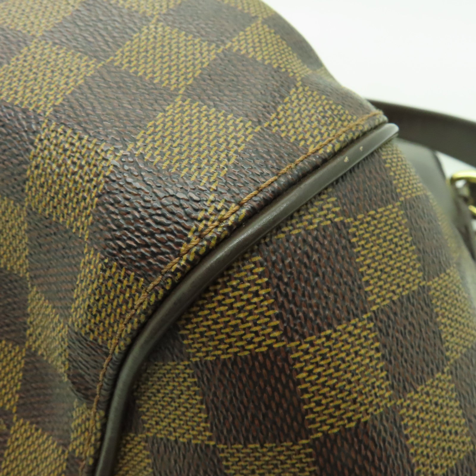 LOUIS VUITTON Damier Sistina MM金扣肩背袋棕色