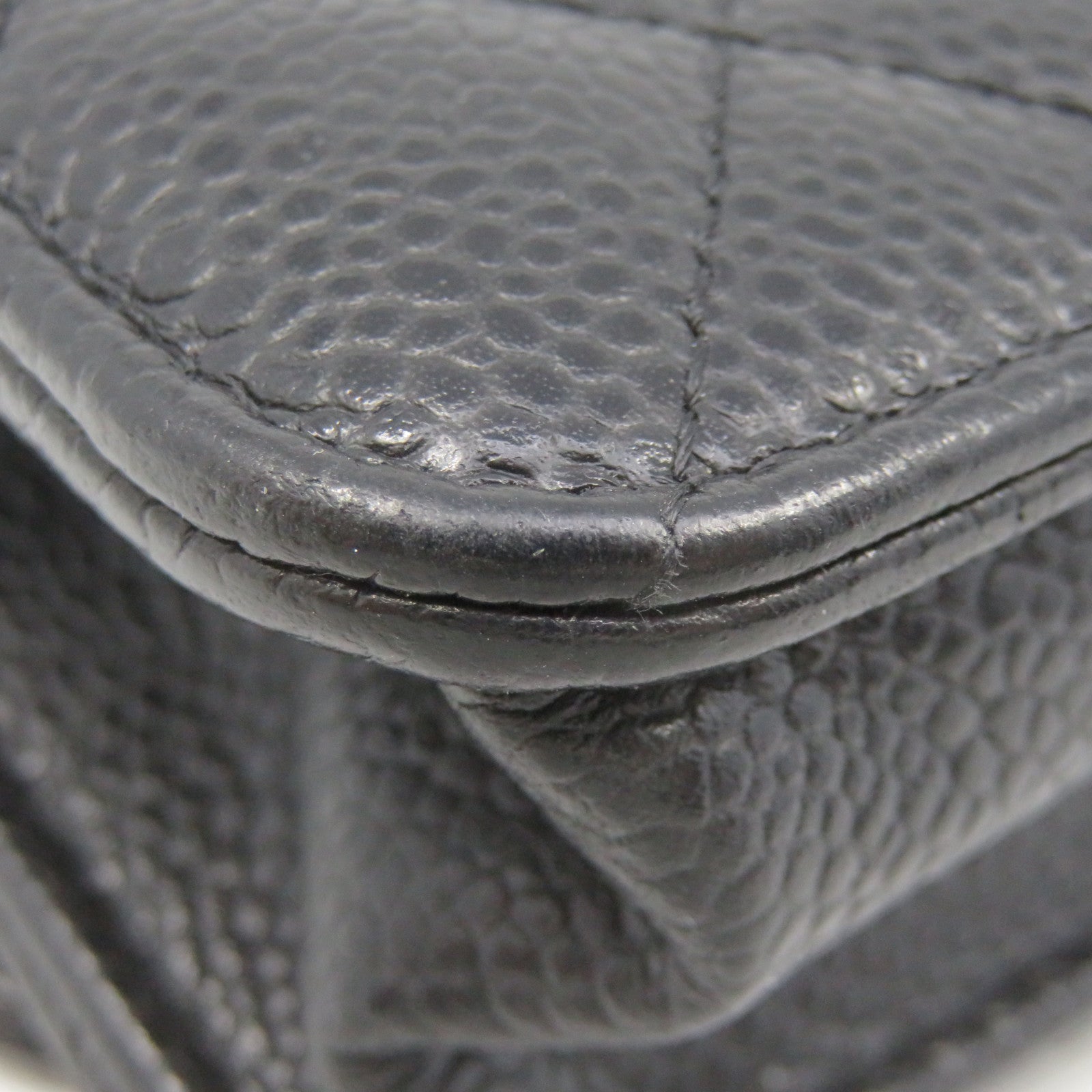 CHANEL Caviar皮革Wallet On Chain Shoulder Bag金扣链带钱包肩背袋黑色