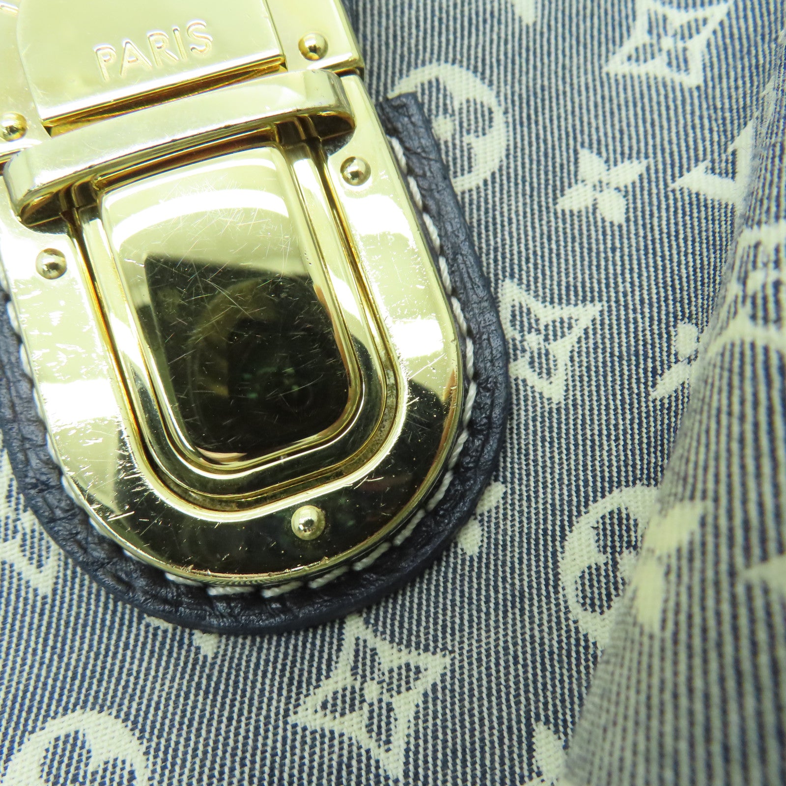 LOUIS VUITTON Monogram Mini Romance Shoulder Bag金扣肩背袋蓝色