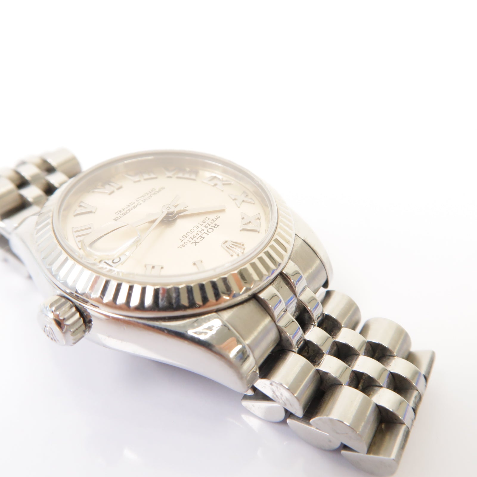 ROLEX Datejust 18K白金/不鏽鋼手錶自動機芯粉紅色