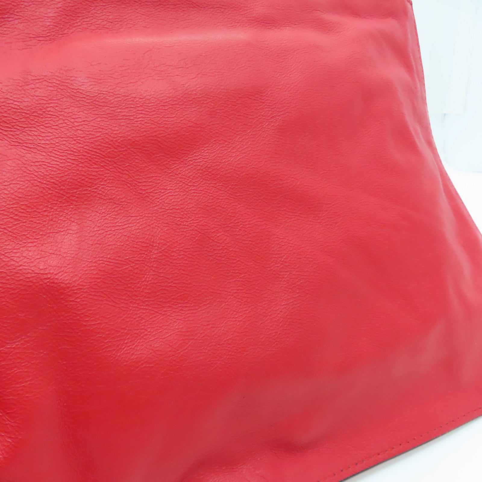 SELECTION Leather Alexander McQueen Clutch Gold Buckle Clutch Red