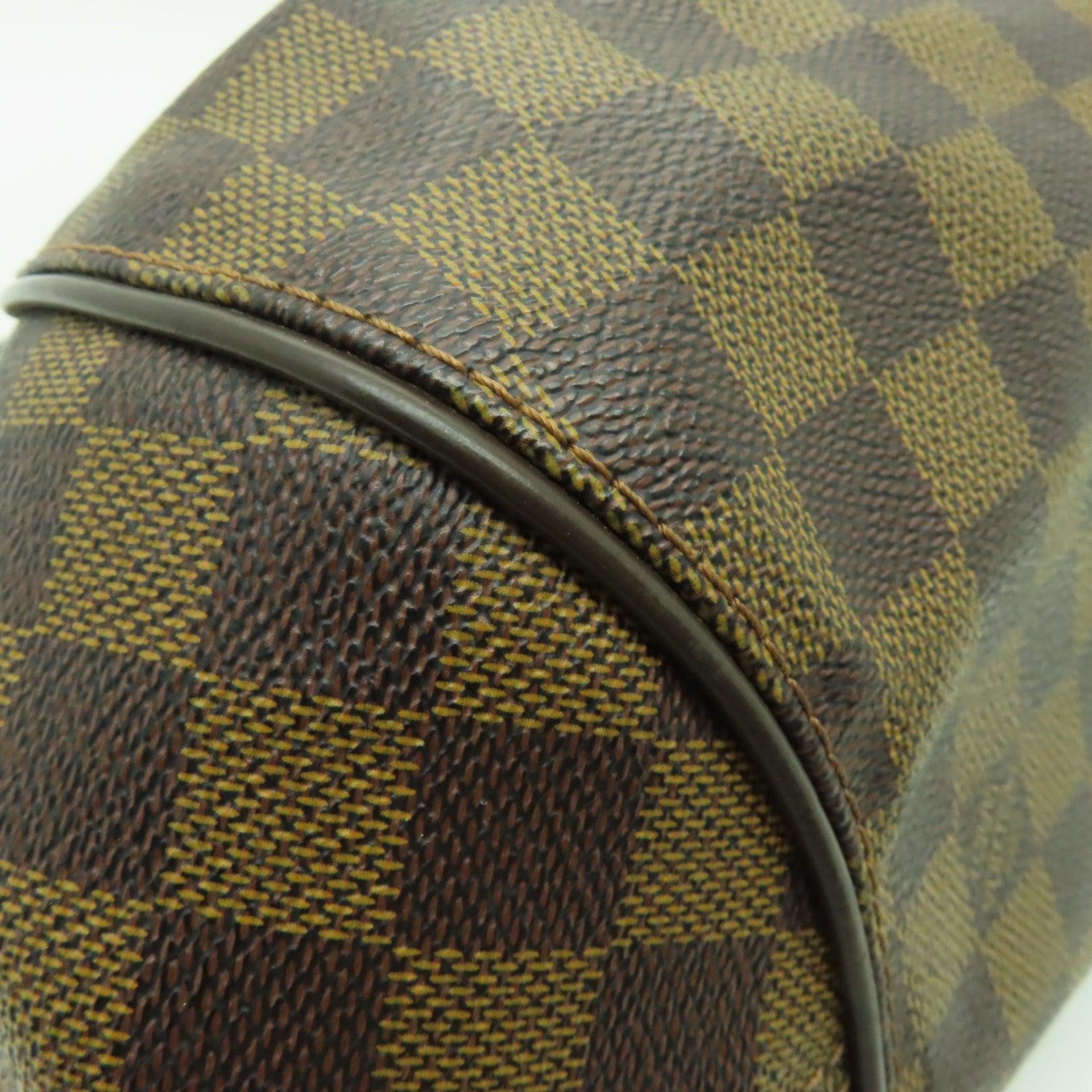 LOUIS VUITTON Damier Sistina MM金扣肩背袋棕色