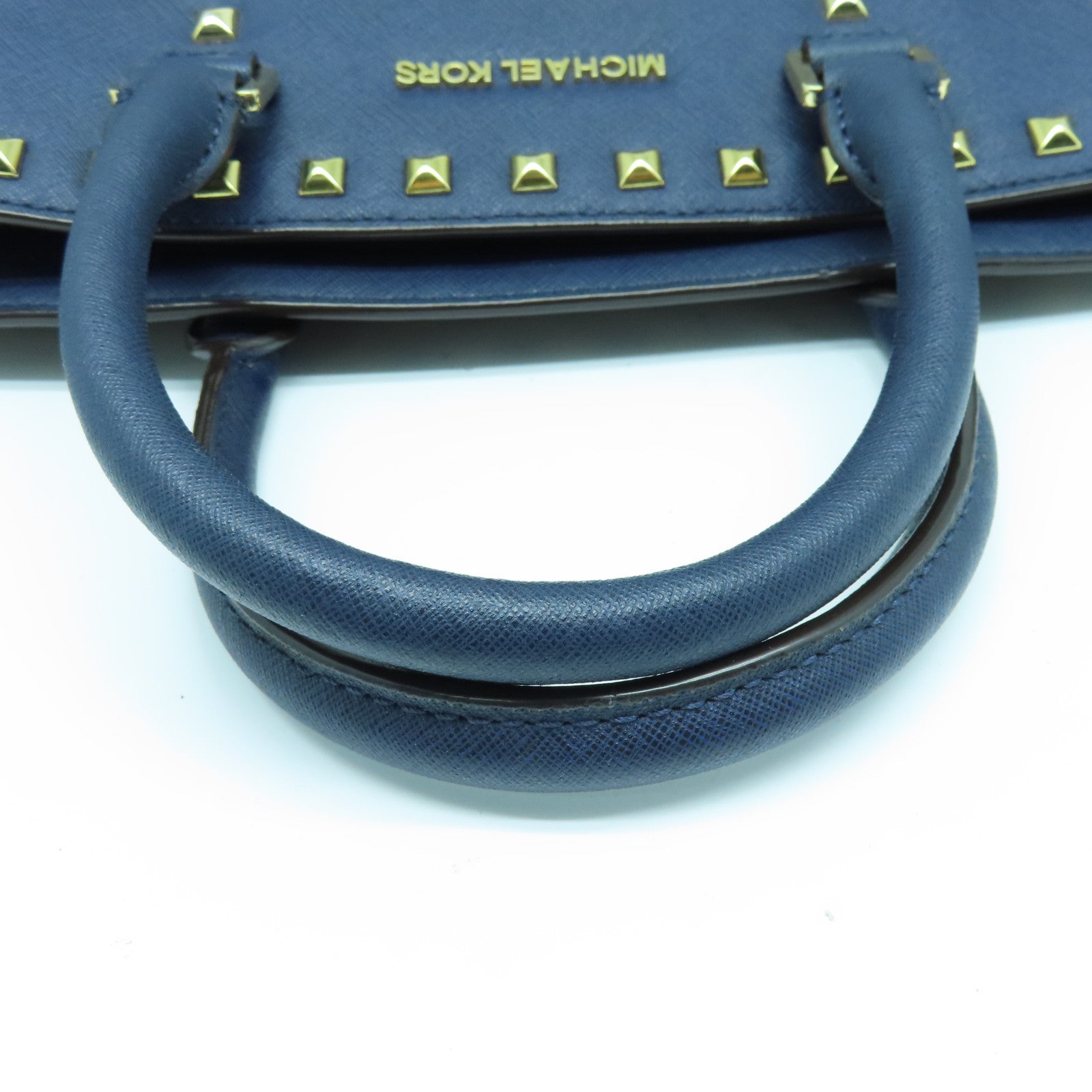 Michael Kors 皮革2way Shoulder Bag金扣手挽肩背两用袋蓝色