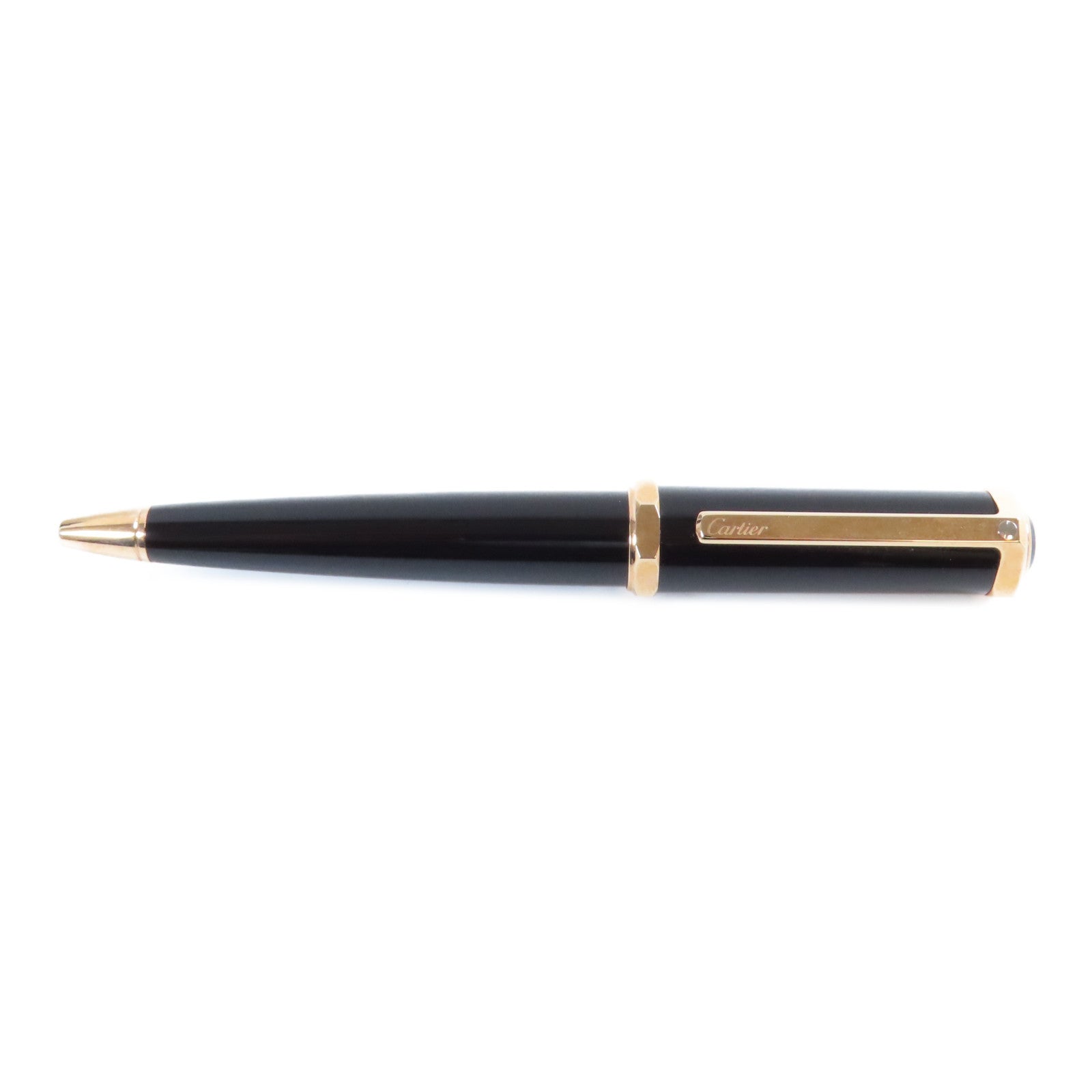 CARTIER 金屬Pen圓珠筆黑色/玫瑰金色