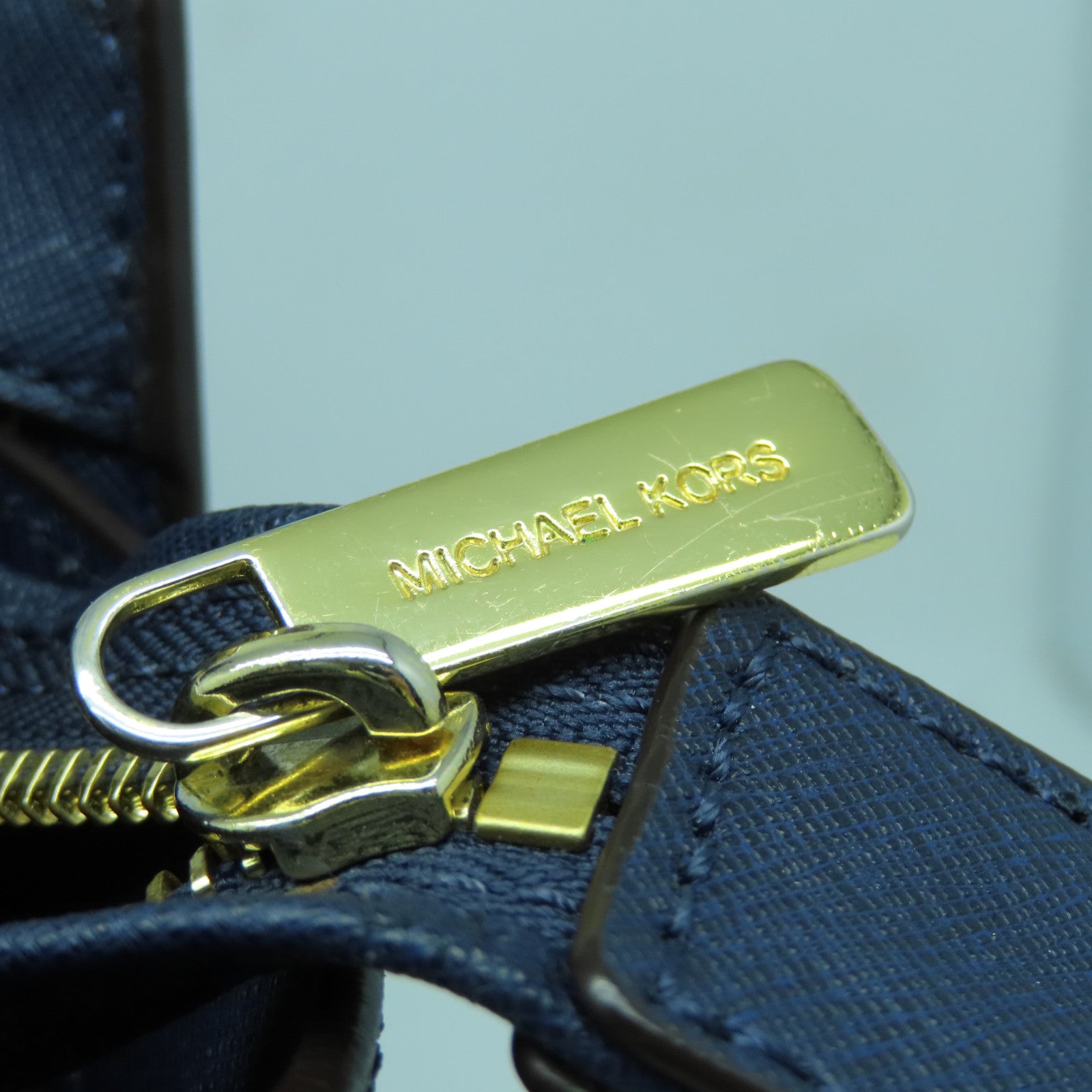 Michael Kors 皮革2way Shoulder Bag金扣手挽肩背两用袋蓝色
