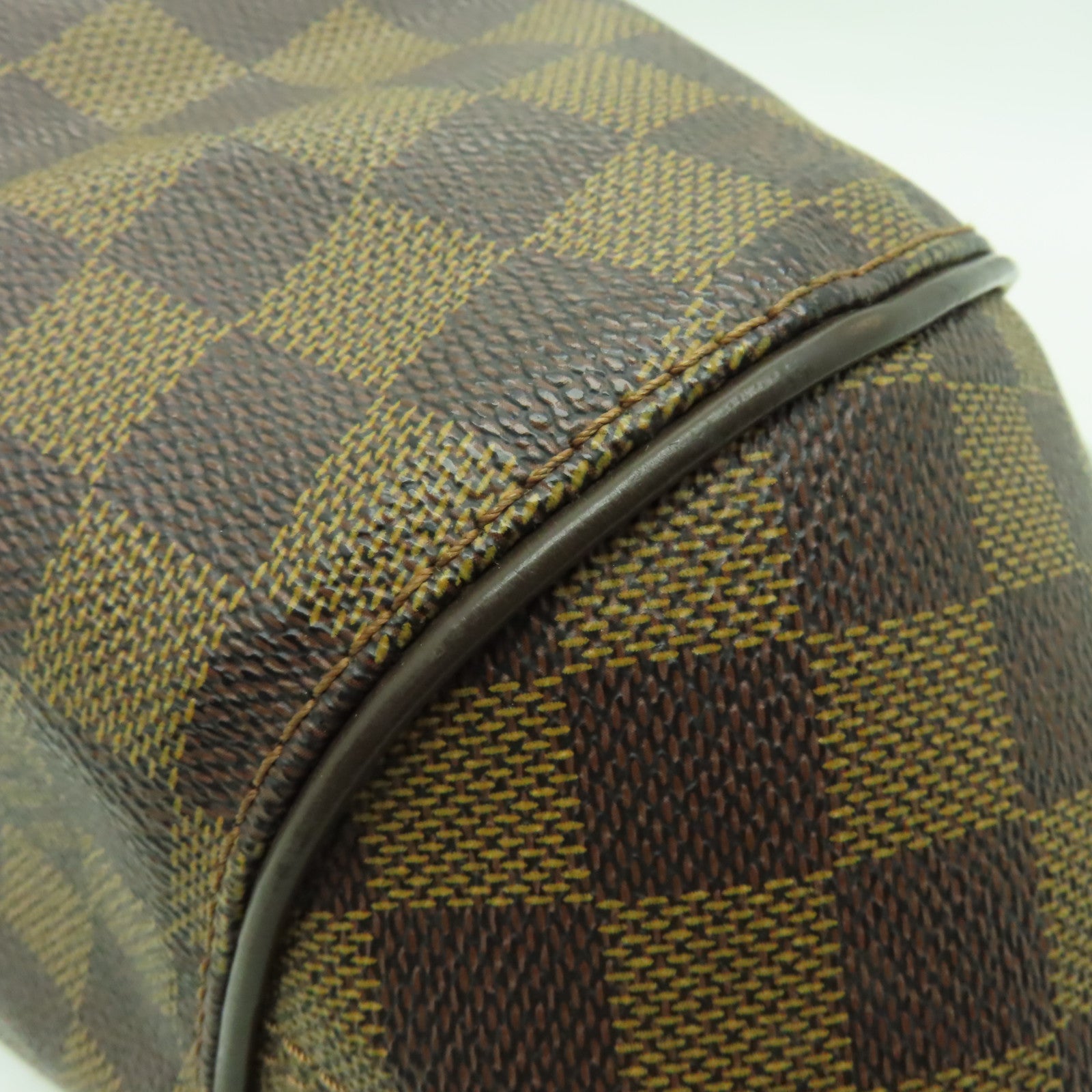 LOUIS VUITTON Damier Sistina MM金扣肩背袋棕色