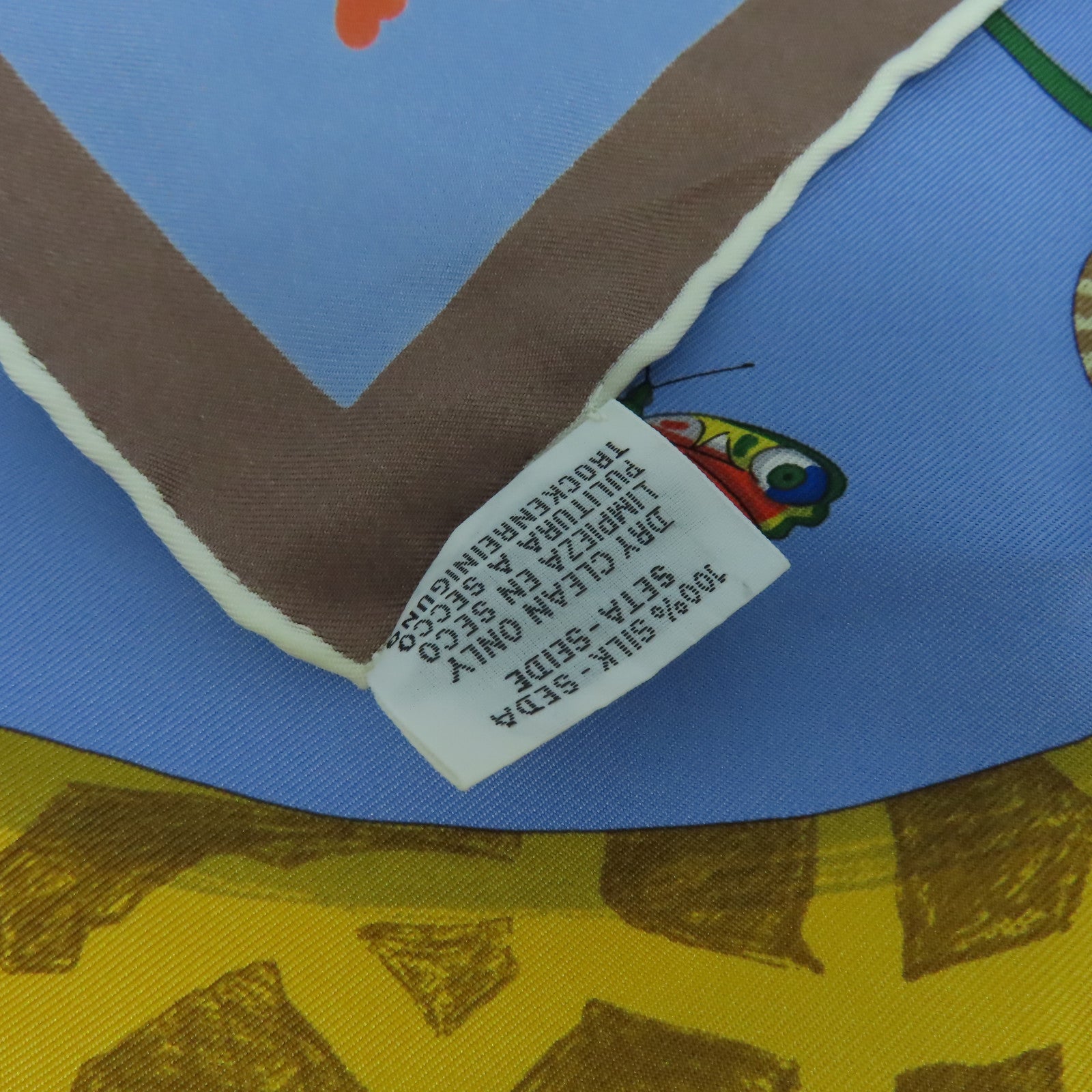 HERMES 絲質Scarf 90x90絲巾淺藍色
