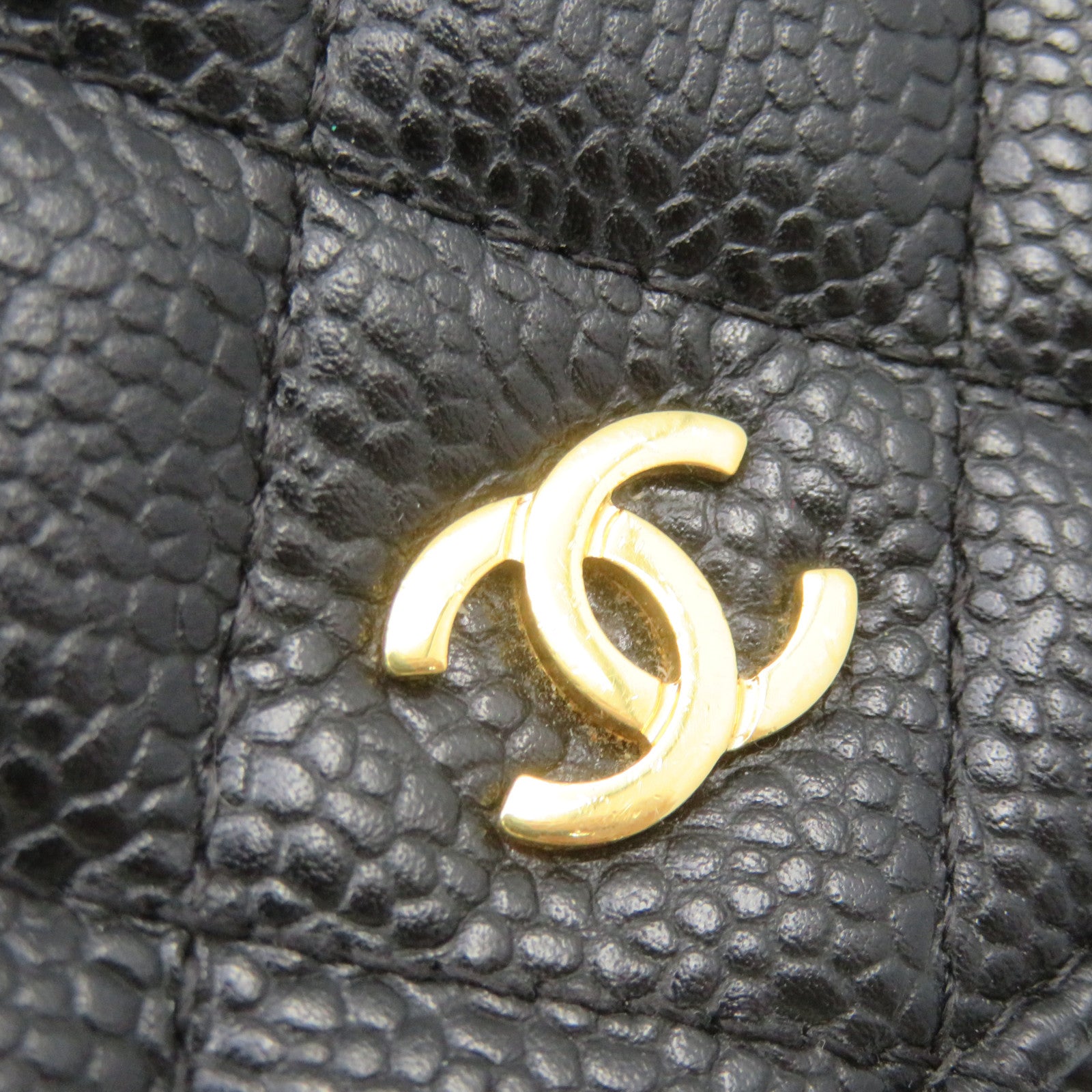 CHANEL Caviar皮革Wallet On Chain Shoulder Bag金扣链带钱包肩背袋黑色