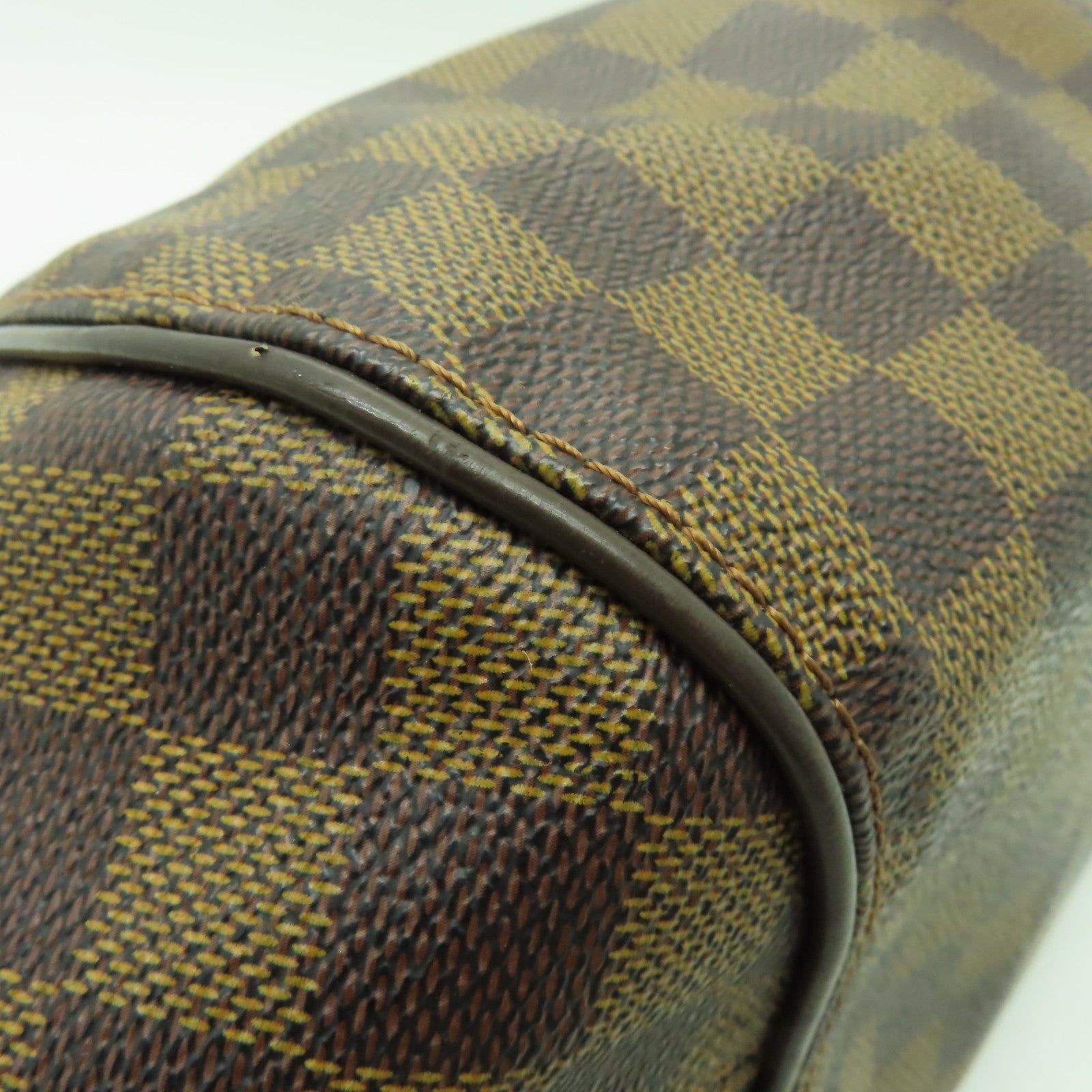 LOUIS VUITTON Damier Sistina MM金扣肩背袋棕色